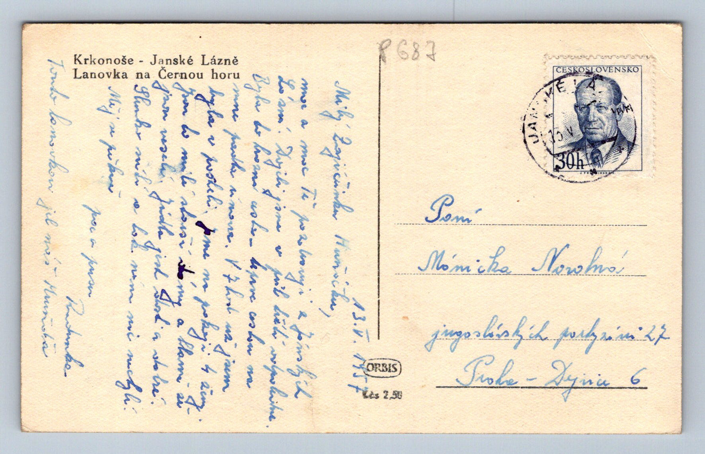 Pohlednice KRKONOŠE - Janské lázně (P687)