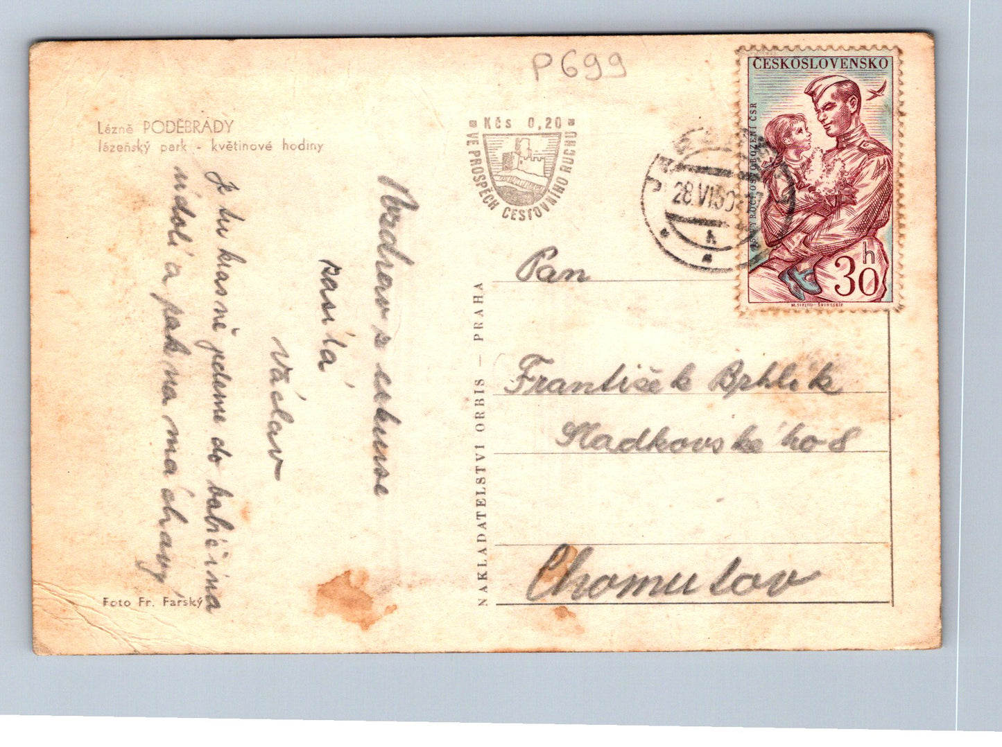 Pohlednice Lázně PODĚBRADY (P699)