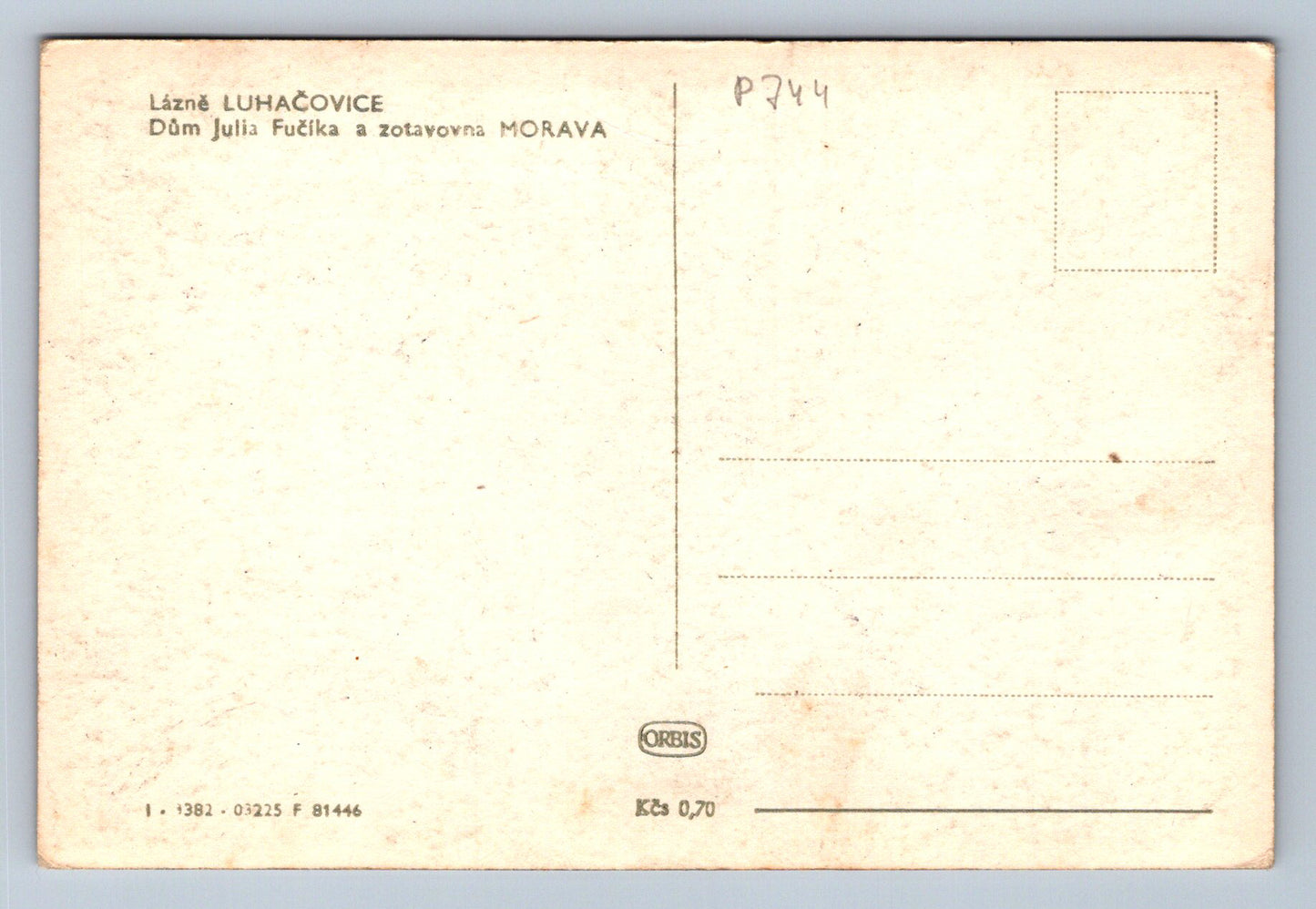 Pohlednice Lázně LUHAČOVICE (P744)