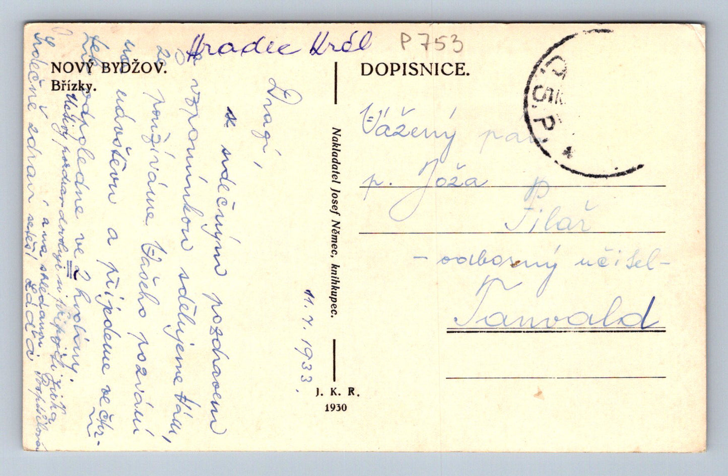 Pohlednice NOVÝ BYDŽOV - Břízky (P753)