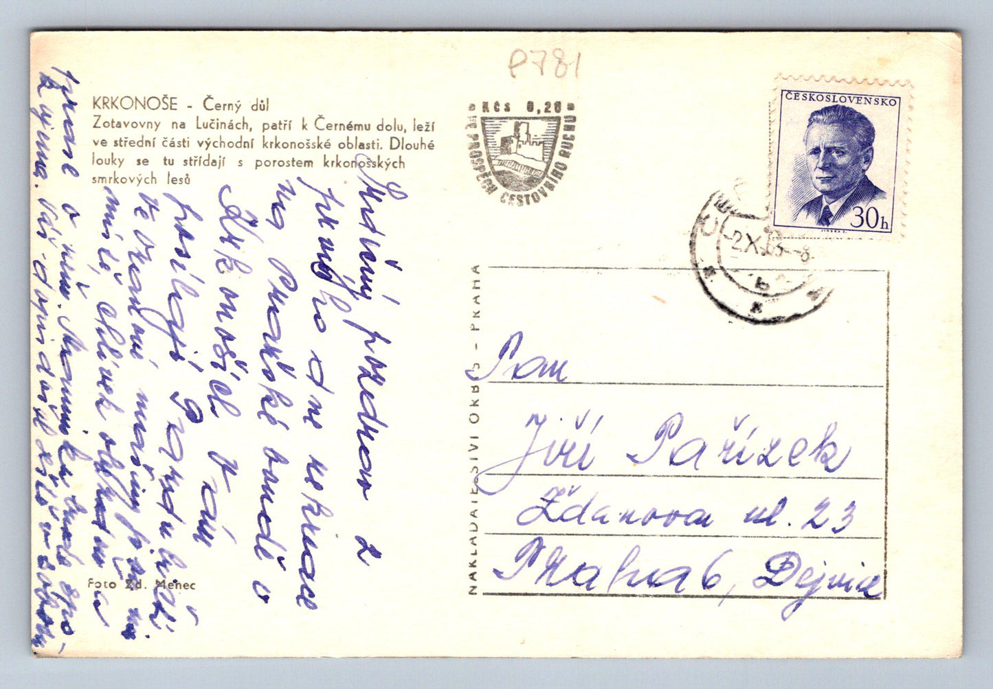 Pohlednice KRKONOŠE - Černý důl (P781)