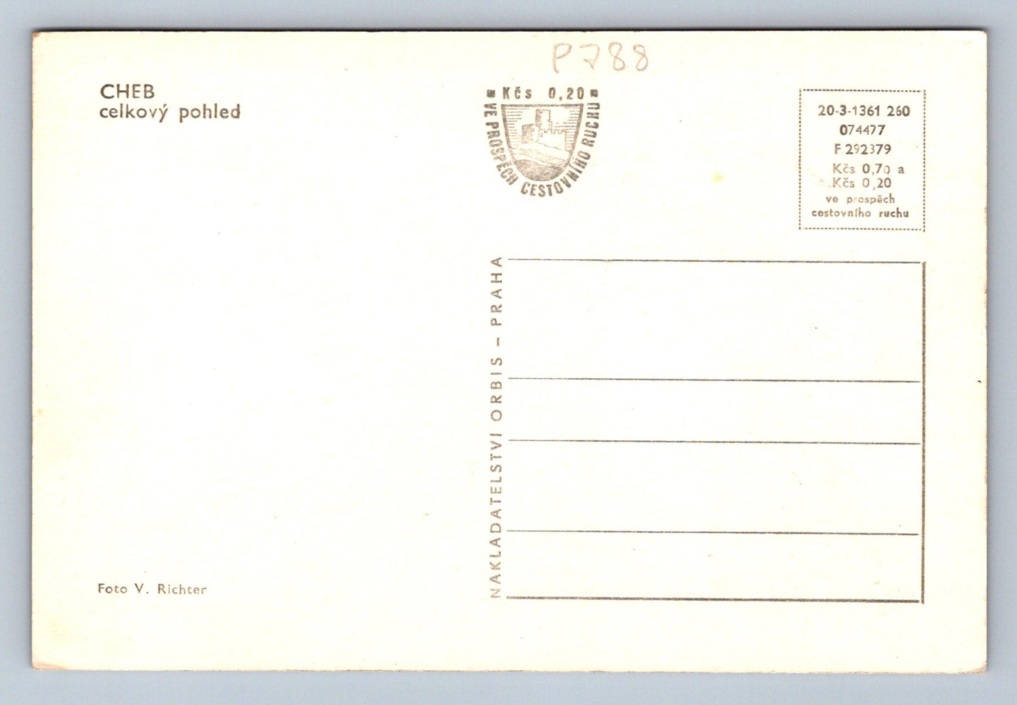Pohlednice CHEB - celkový pohled (P788)