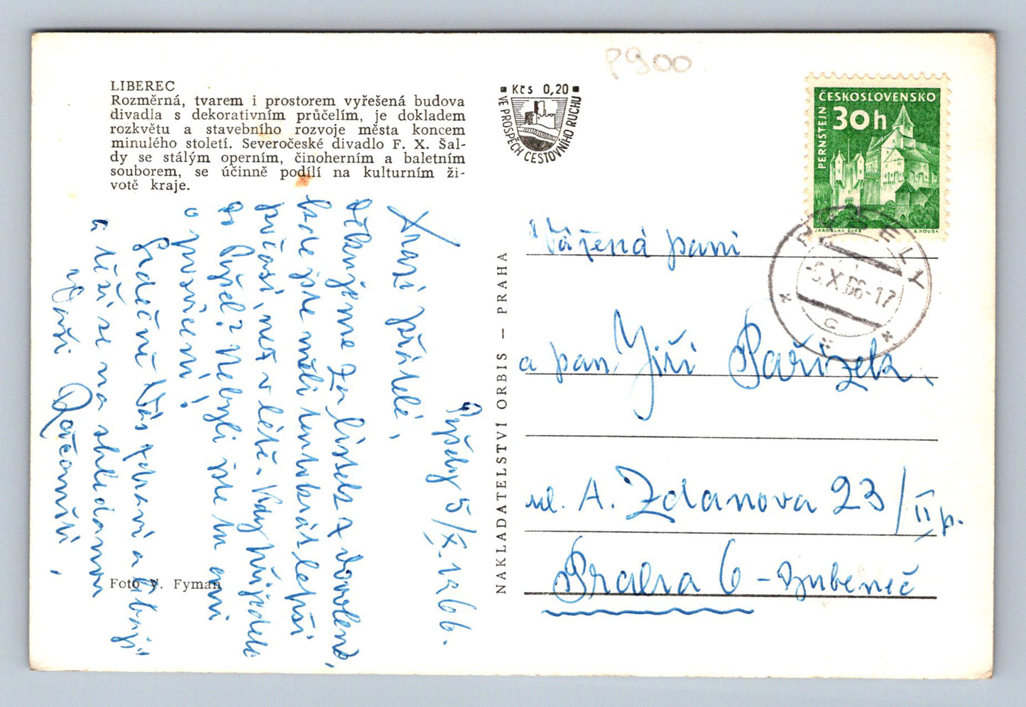 Pohlednice LIBEREC (P900)