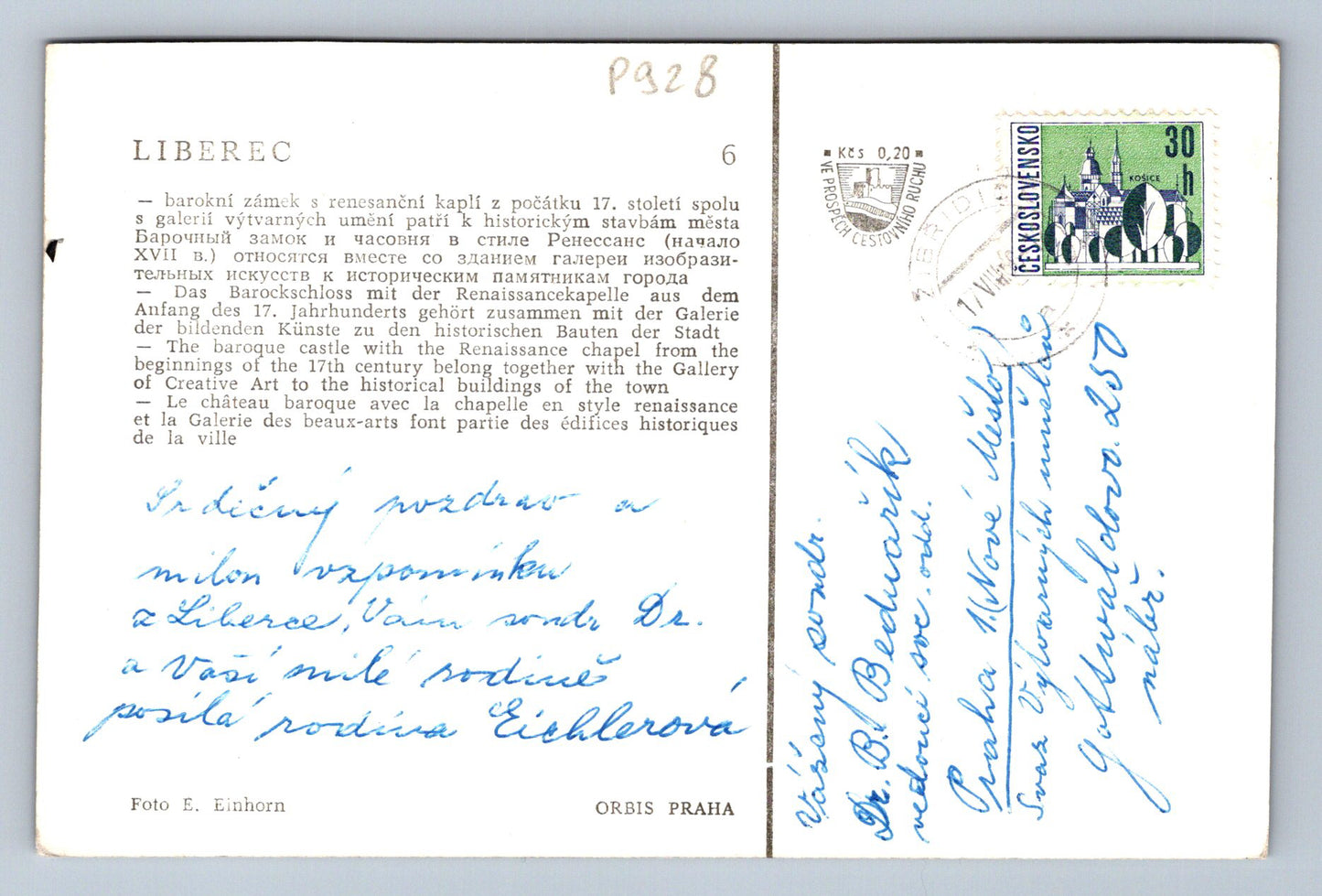 Pohlednice LIBEREC (P928)