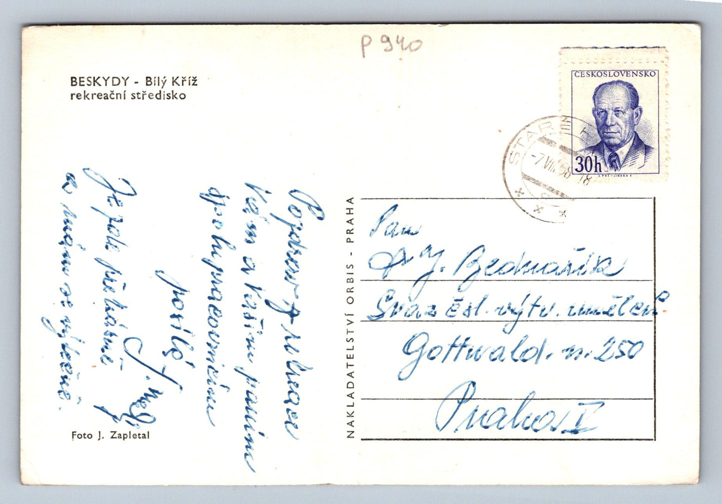 Pohlednice BESKYDY - Bílý Kříž rekreační středisko (P940)