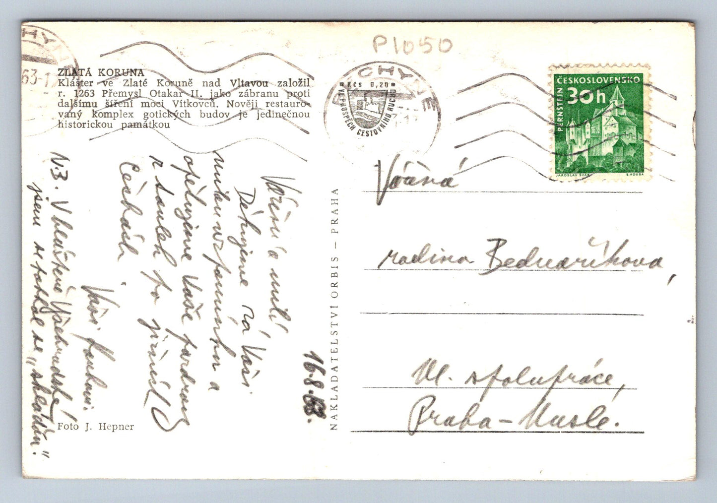 Pohlednice Zlatá Koruna - Klášter (P1050)
