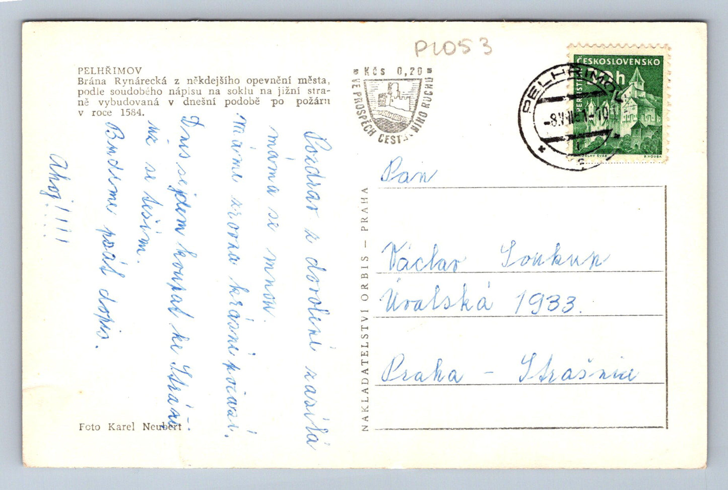 Pohlednice PELHŘIMOV (P1053)