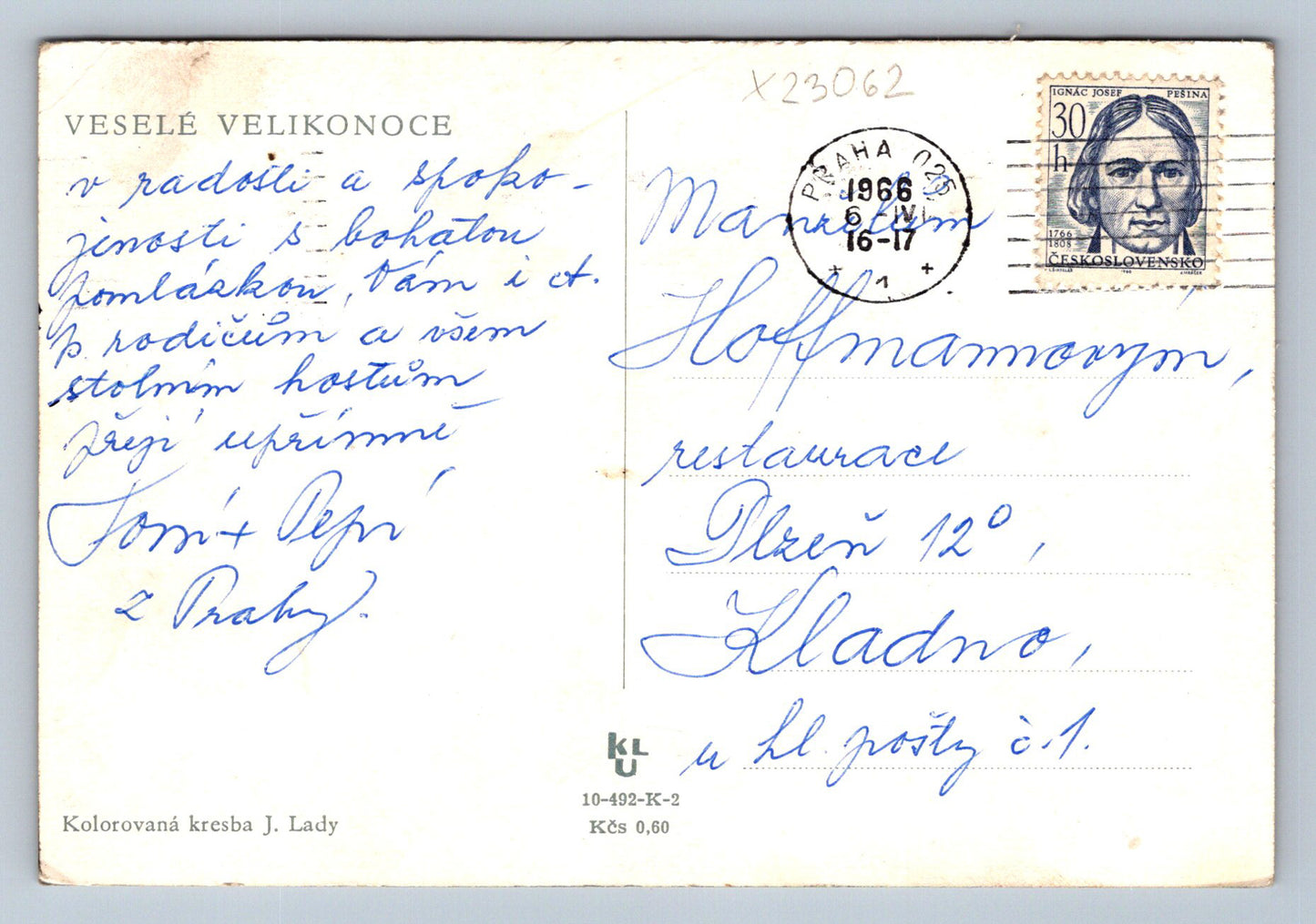 Postcard HAPPY EASTER - J- LADA (X23062)