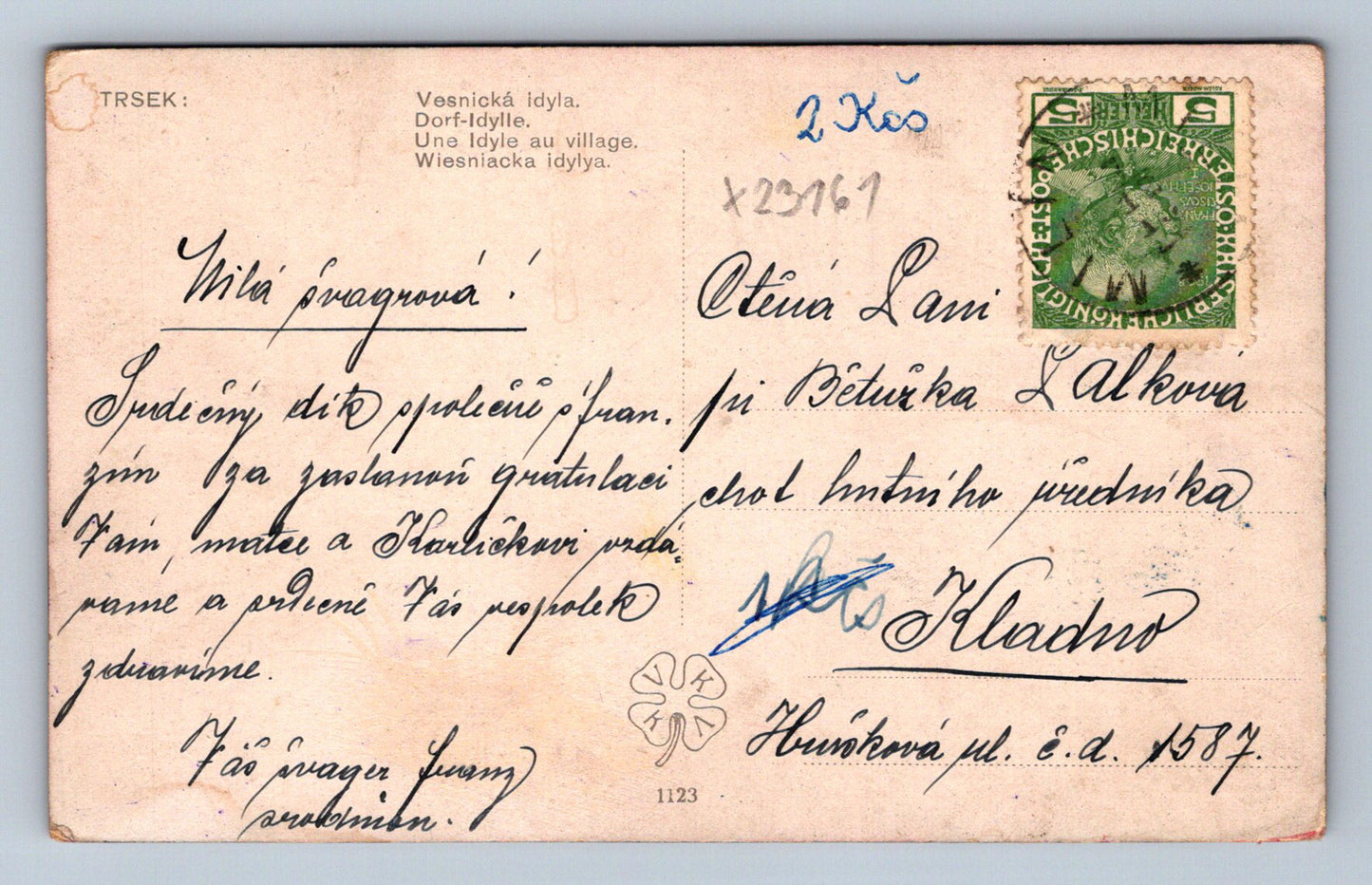 Pohlednice TRSEK: VESNICKÁ IDYLA (X23161)