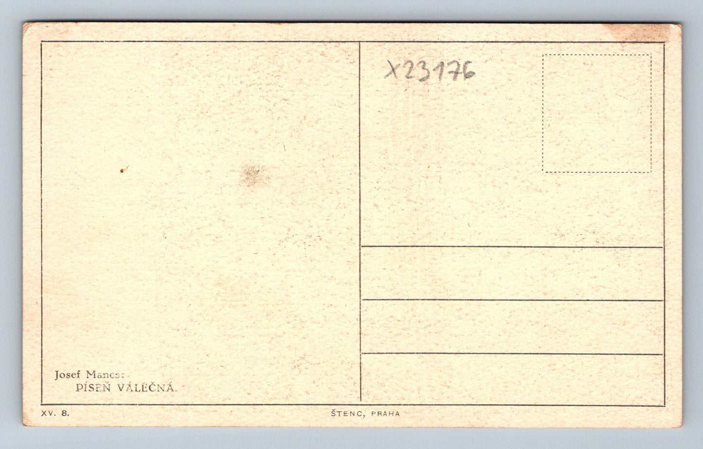 Pohlednice JOSEF MÁNES PÍSEŇ VÁLEČNÁ (X23176)