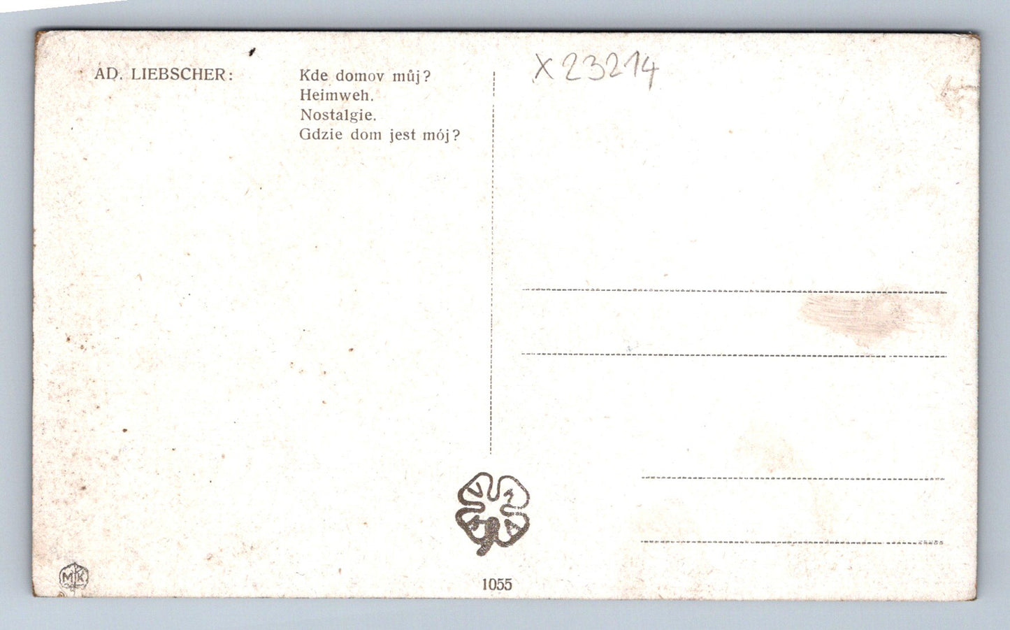 Pohlednice KIEBSCHER - KDE DOMOV MŮJ? (X23214)