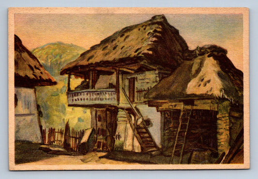 Pohlednice ČESKÉ LIDOVÉ STAVBY  V ANDRES ŠPÝCHAR V BOHOLIBECH (X23226)