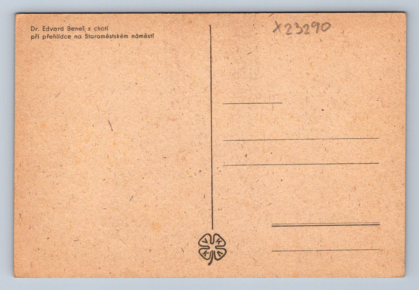 Pohlednice Dr. Edvard Beneš s chotí na přehlídce Starom. nám. (X23290)
