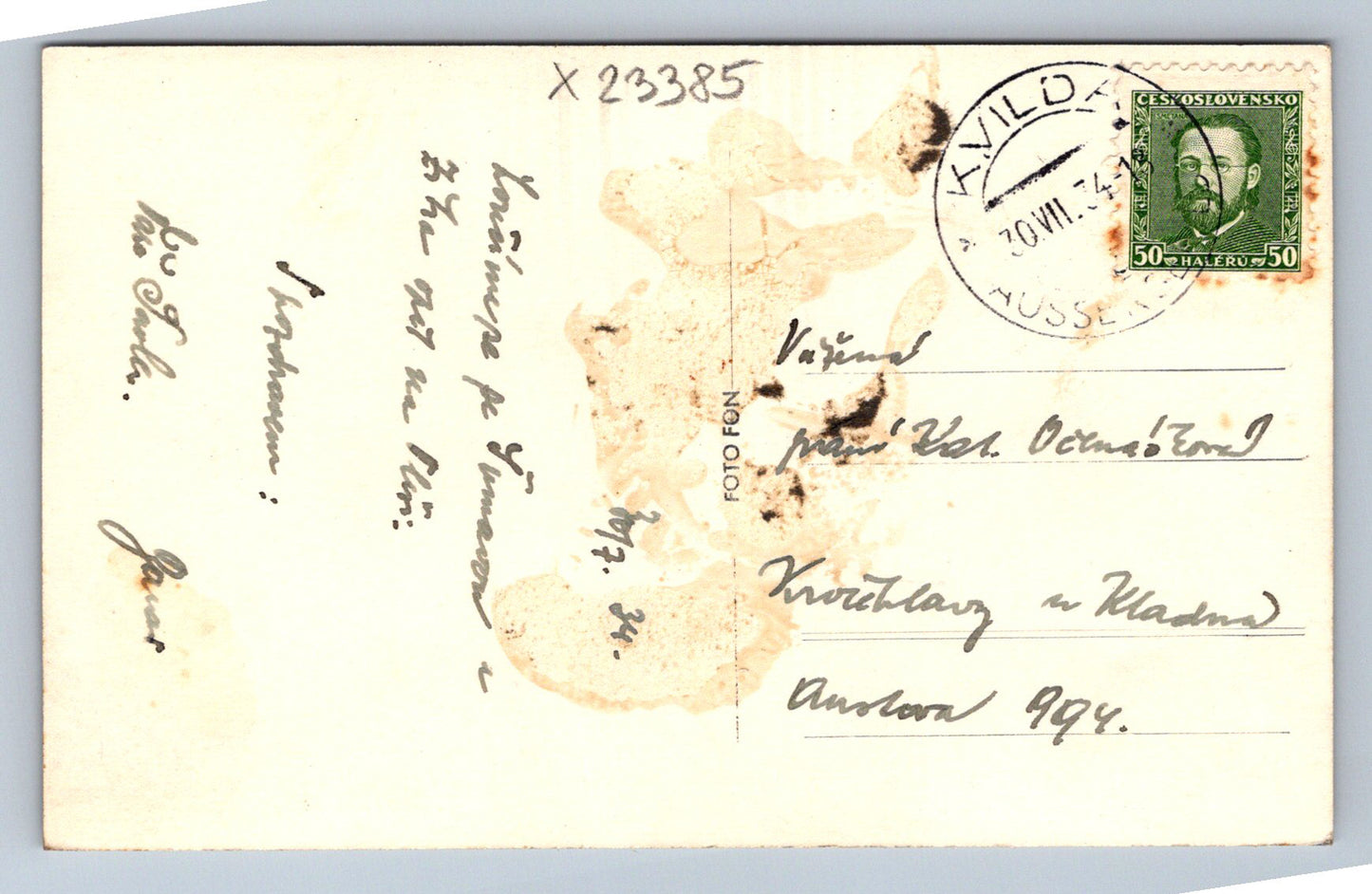 Postcard ŠUMAVA - SUŠICKO - KLOSTERMANN'S COTTAGE KČST (X23385)