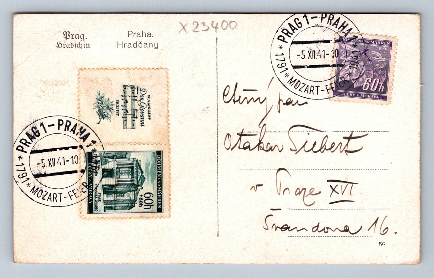 Postcard PRAGUE - HRADČANY (X23400)