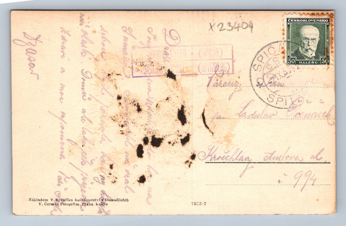 Postcard ŠUMAVA - BLACK LAKE (X23404)