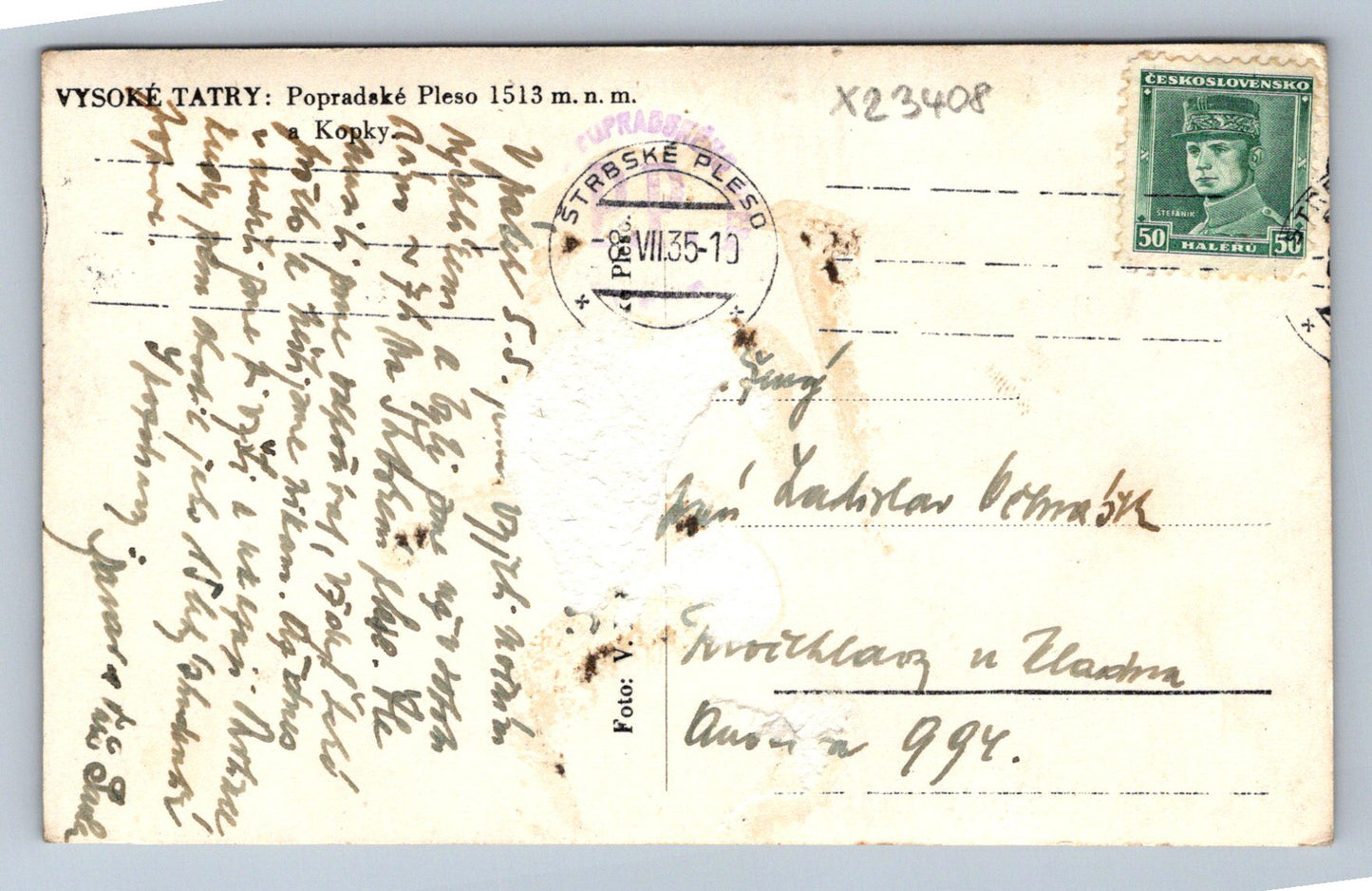 Postcard HIGH TATRAS (X23408)