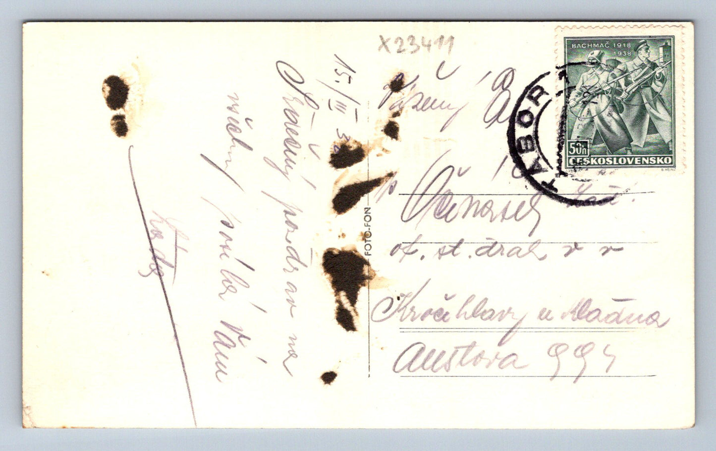 Postcard TÁBOR (X23411)