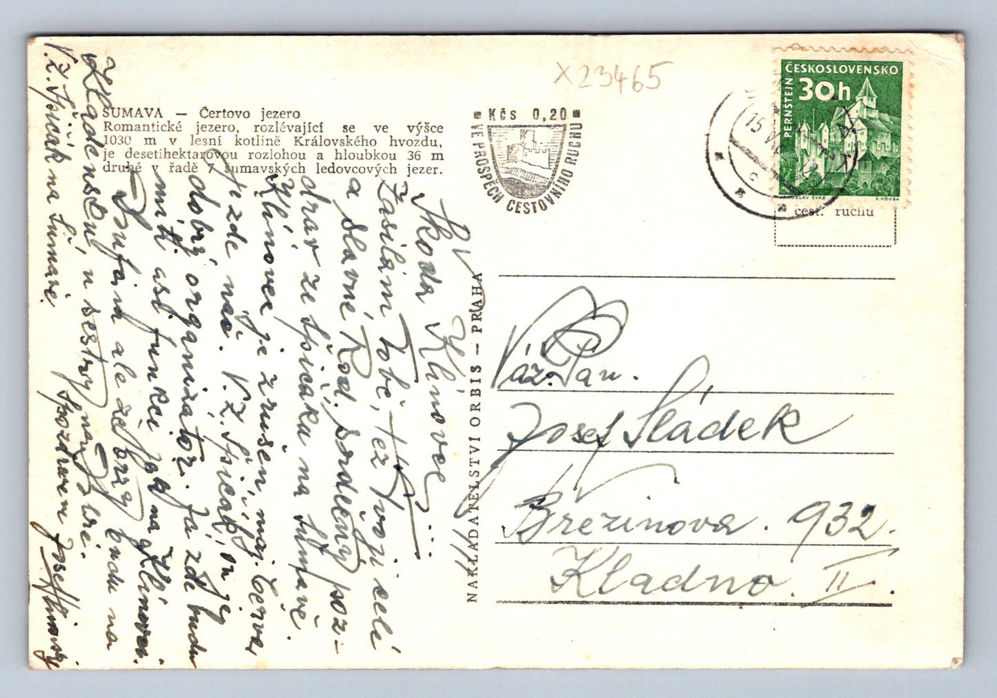 Postcard ŠUMAVA DEVIL'S LAKE (X23465)