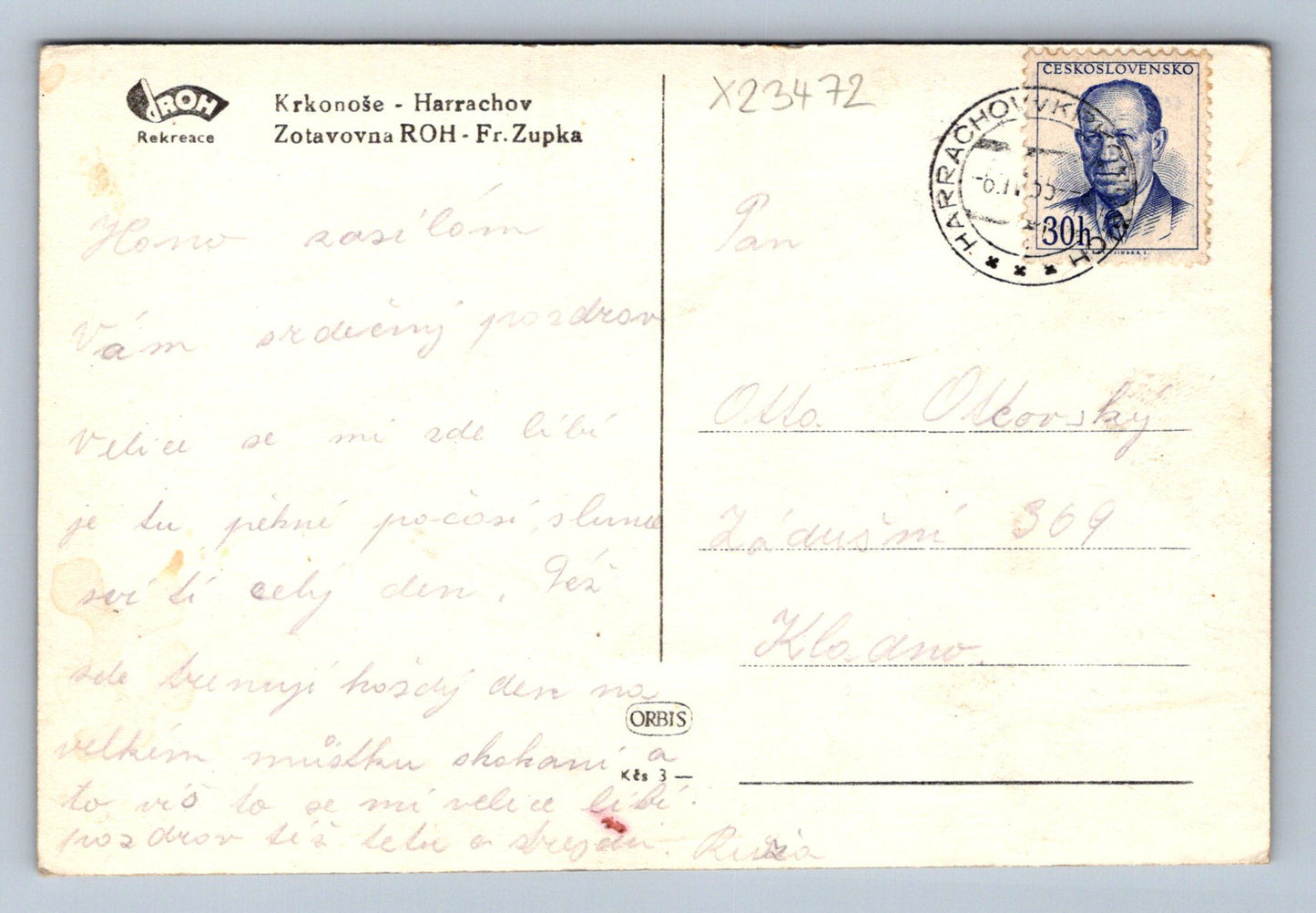 Postcard KRKONOSE - HARRACHOV (X23472)