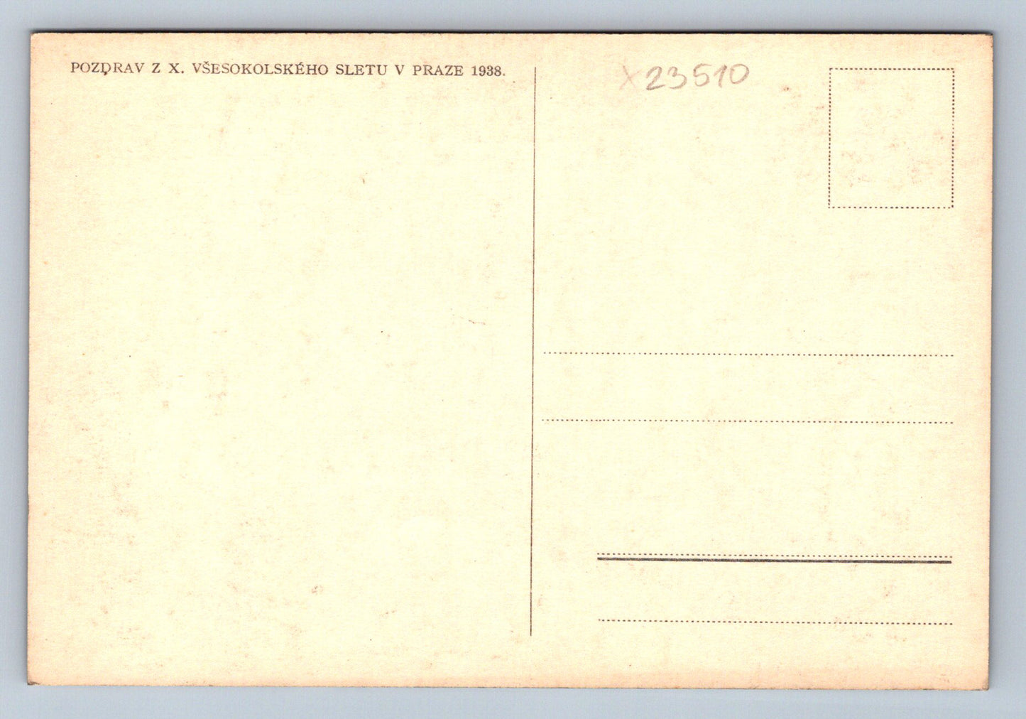 Postcard GREETINGS FROM THE 10TH UNIVERSITY CONFERENCE IN PRAGUE 1938 (X23510)