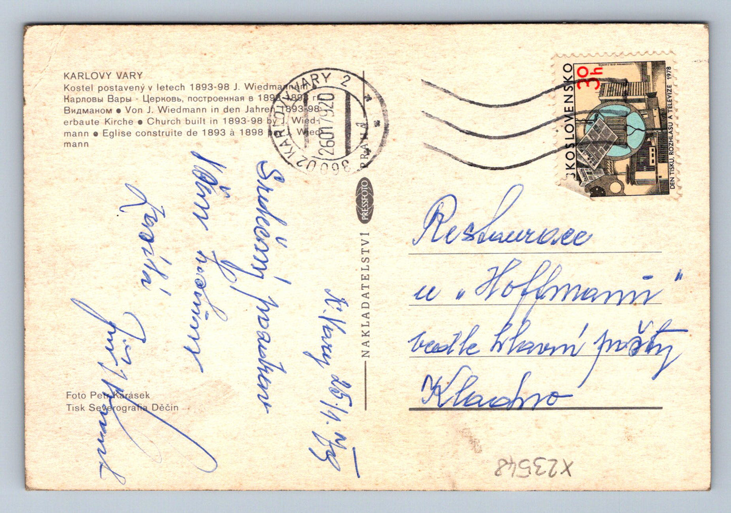 Postcard KARLOVY VARY (X23548)