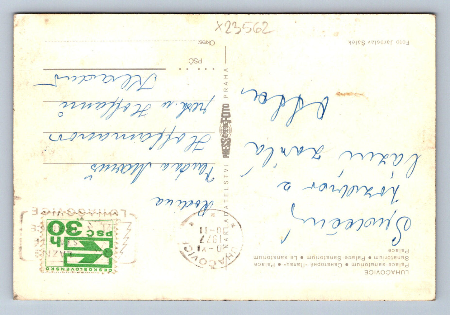 Postcard LUHAČOVICE (X23562)