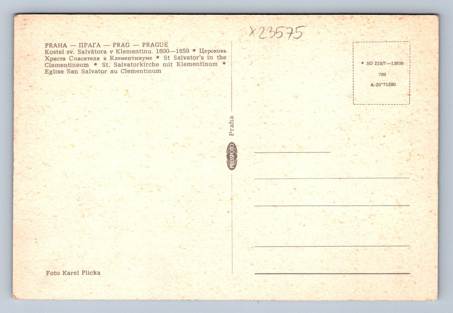 Postcard PRAGUE (X23575)