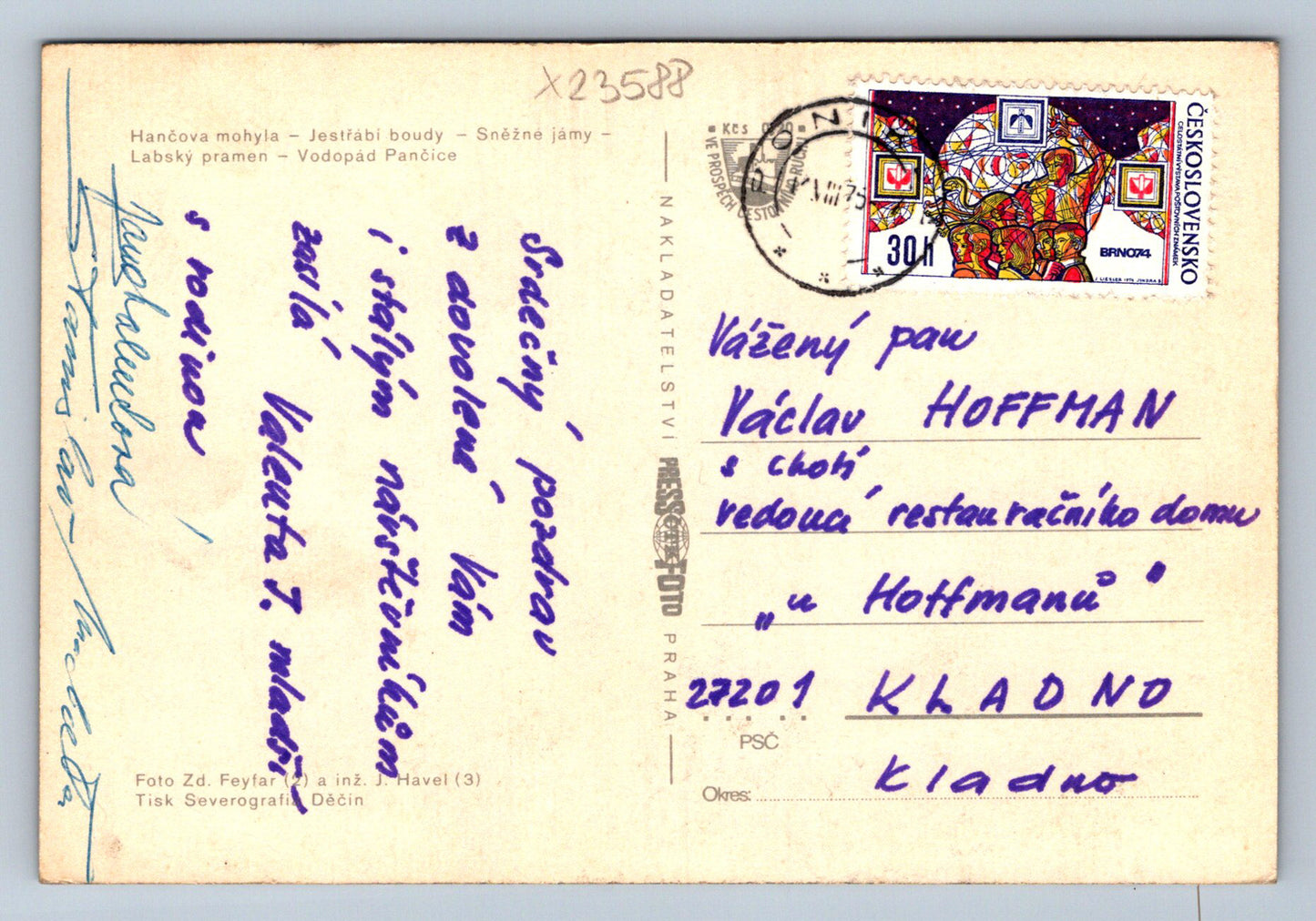 Postcard KRKONOSE (X23588)