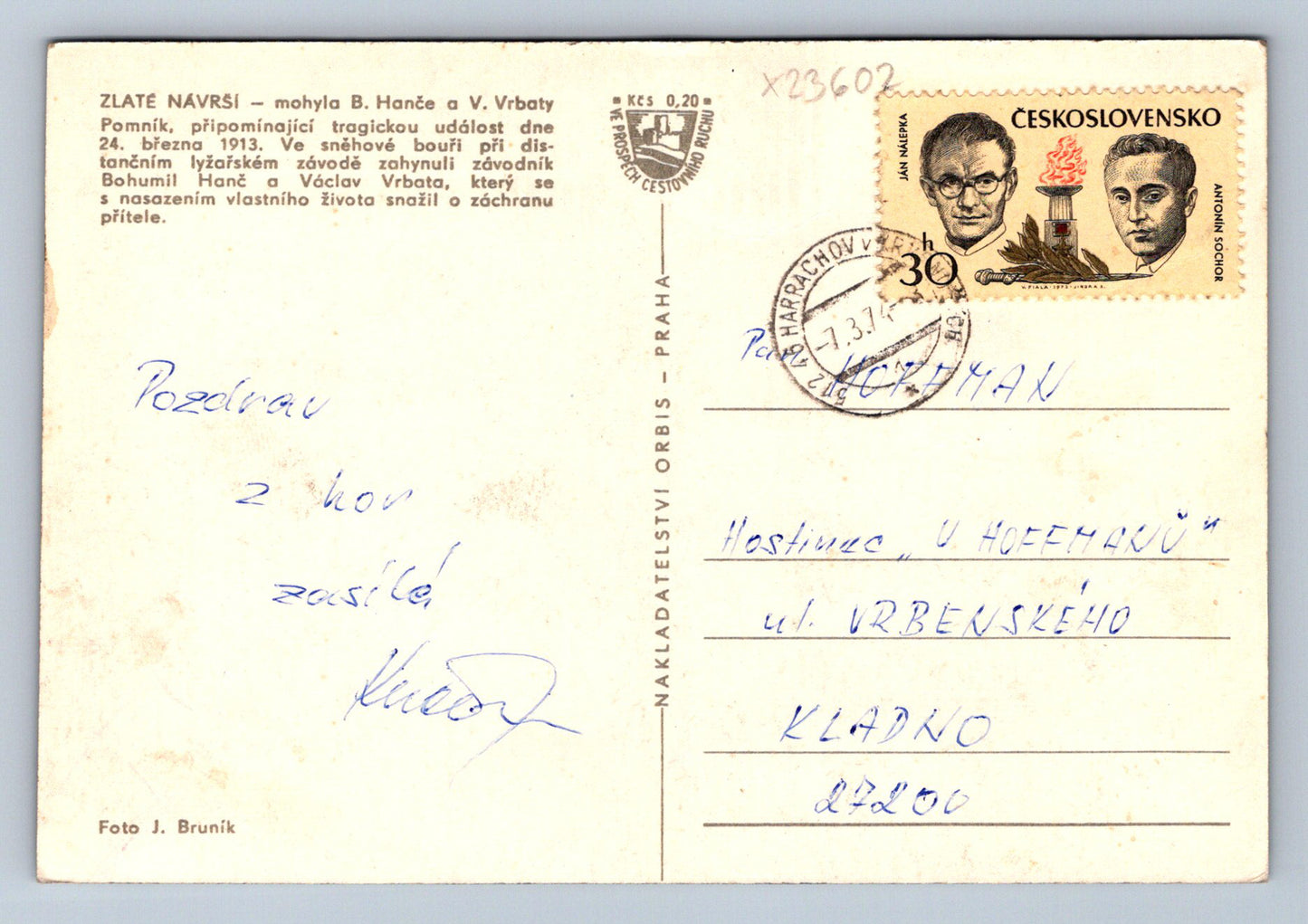 Pohlednice ZLATÉ NÁVRŠÍ (X23602)