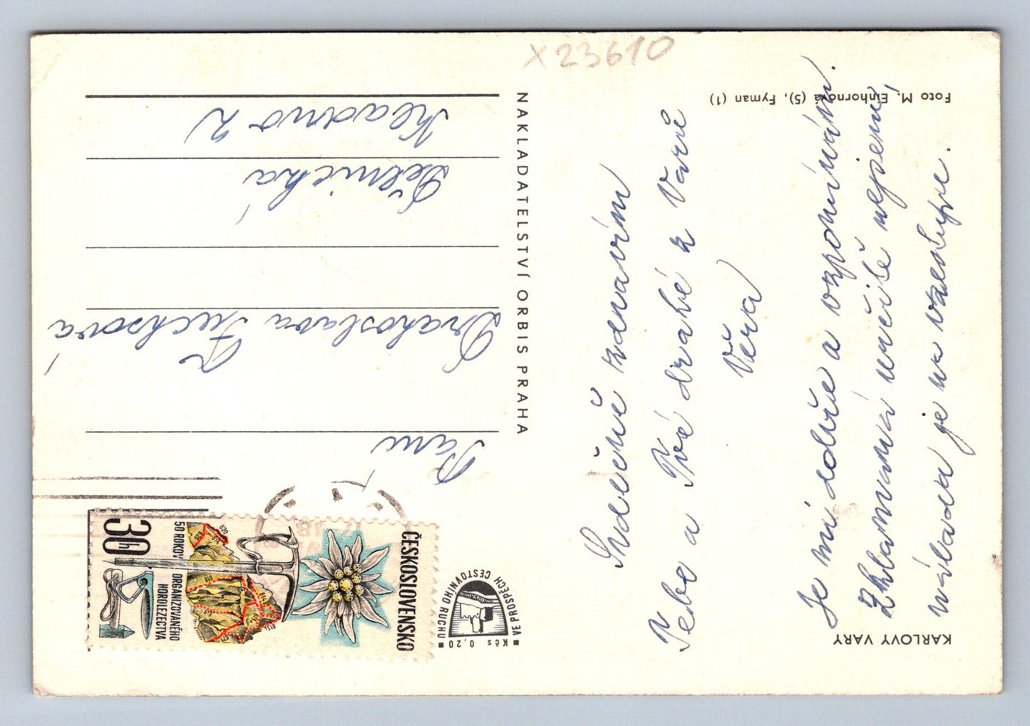 Pohlednice KARLOVY VARY (X23610)