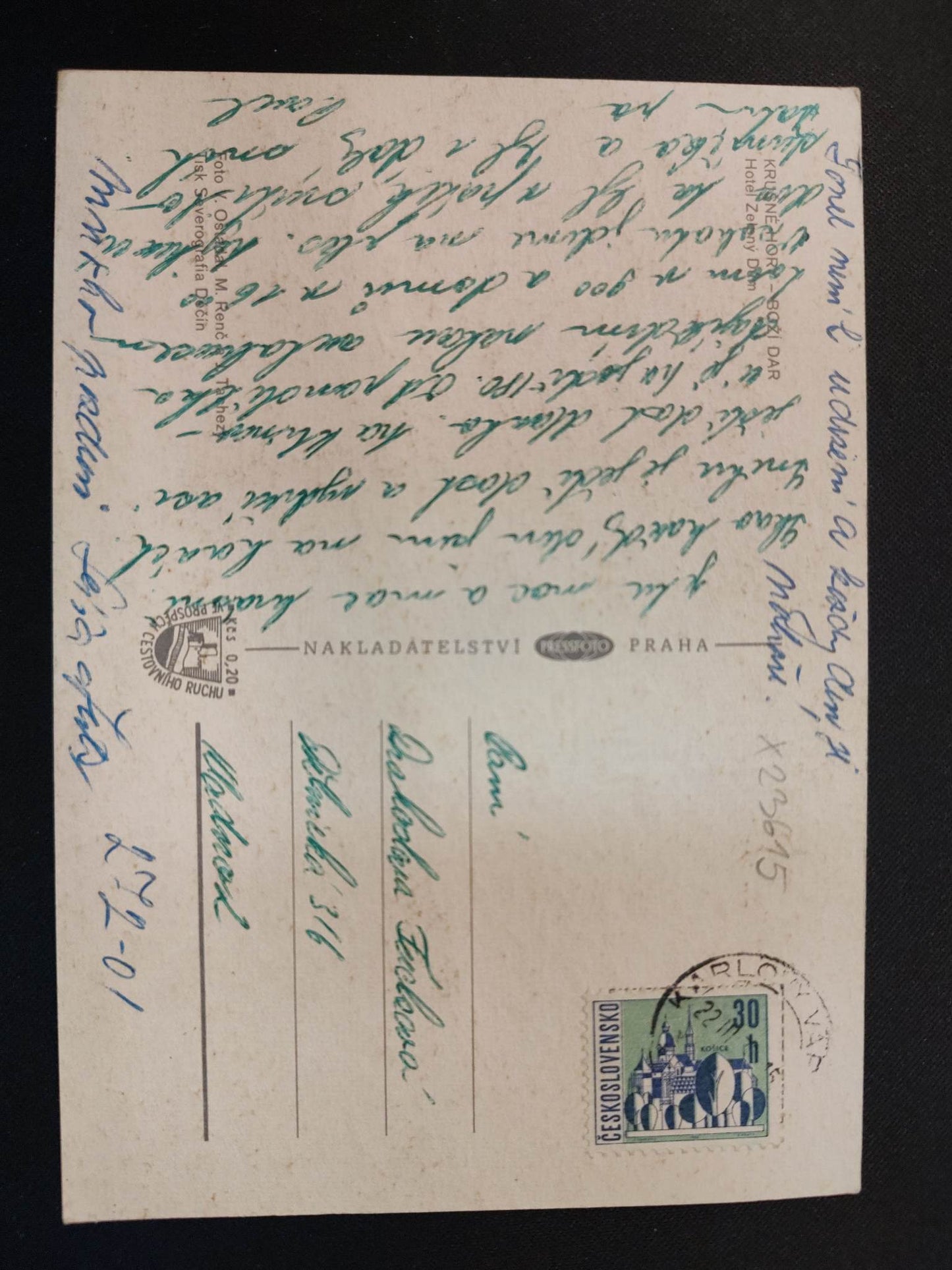 Postcard ORE MOUNTAINS HOTEL GREEN HOUSE (X23615)