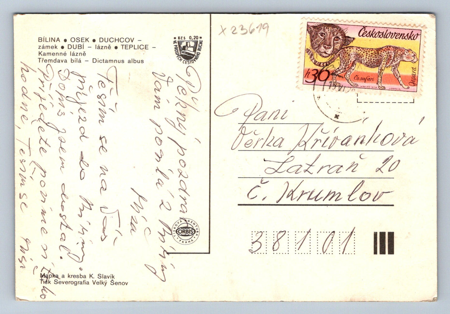 Postcard TEPLICKA (X23619)