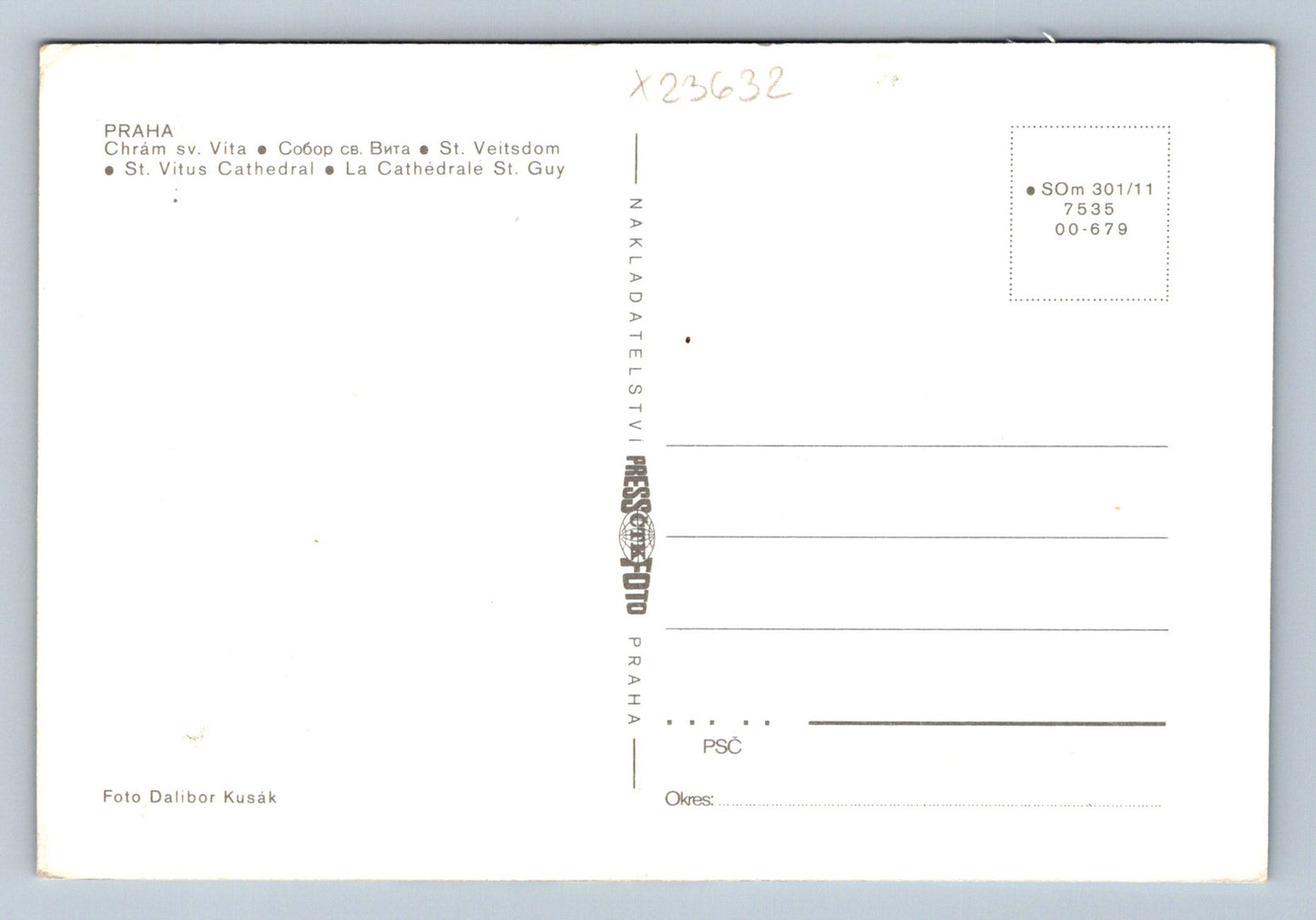 Postcard PRAGUE (X23632)