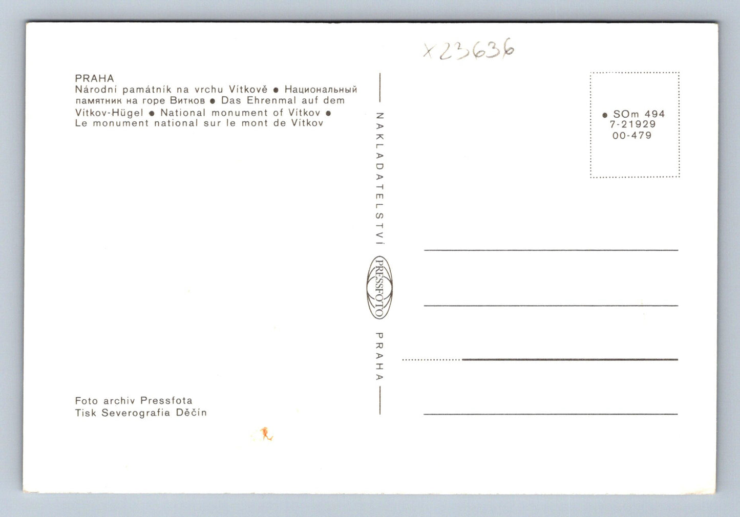 Postcard PRAGUE (X23636)