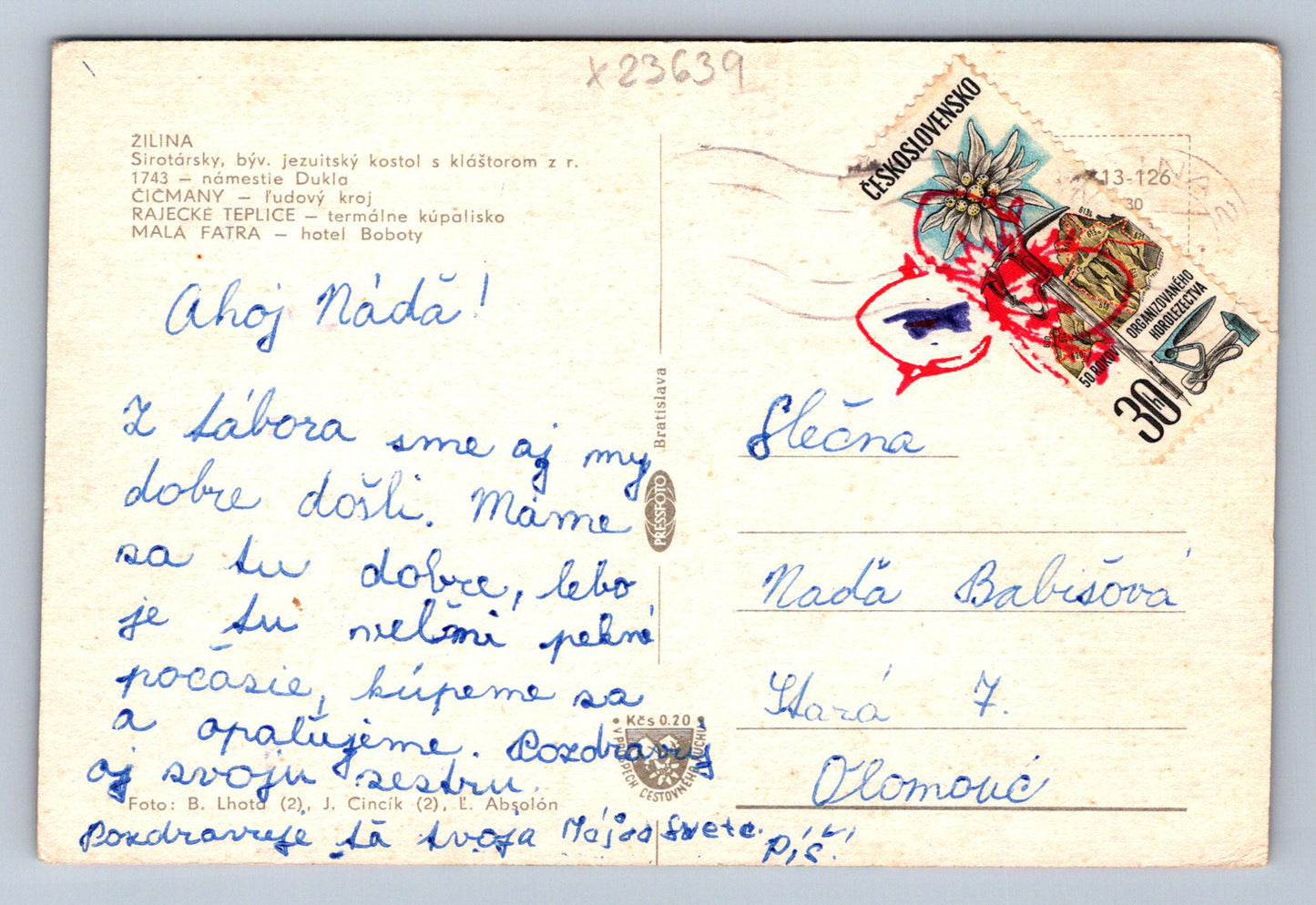 Postcard ŽILINA AND SURROUNDINGS (X23639)