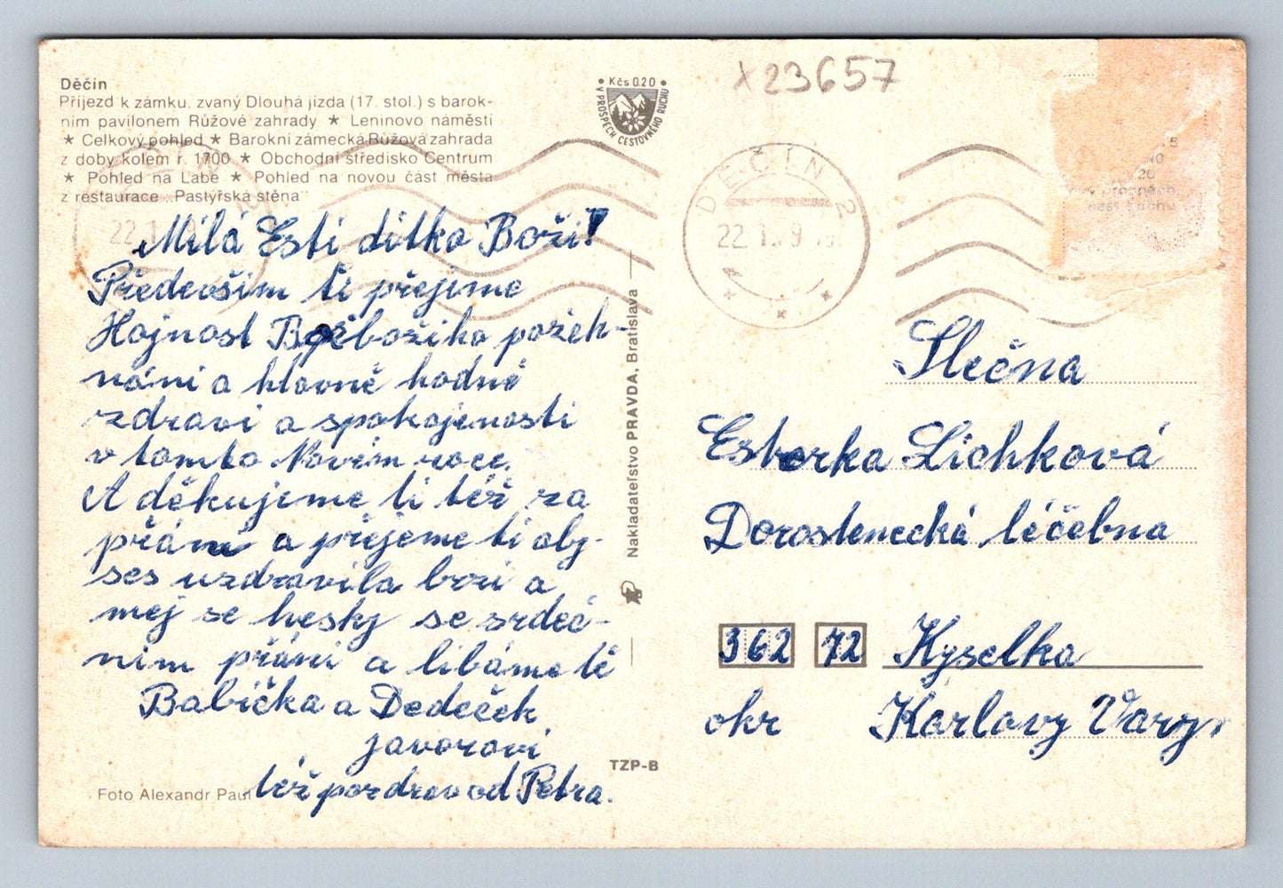 Postcard DECIN (X23657)