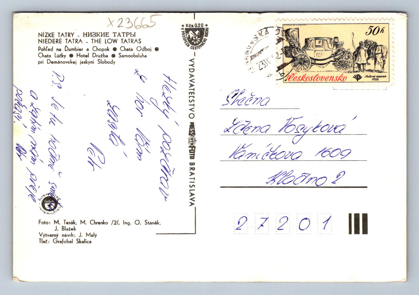 Postcard LOW TATRAS (X23665)