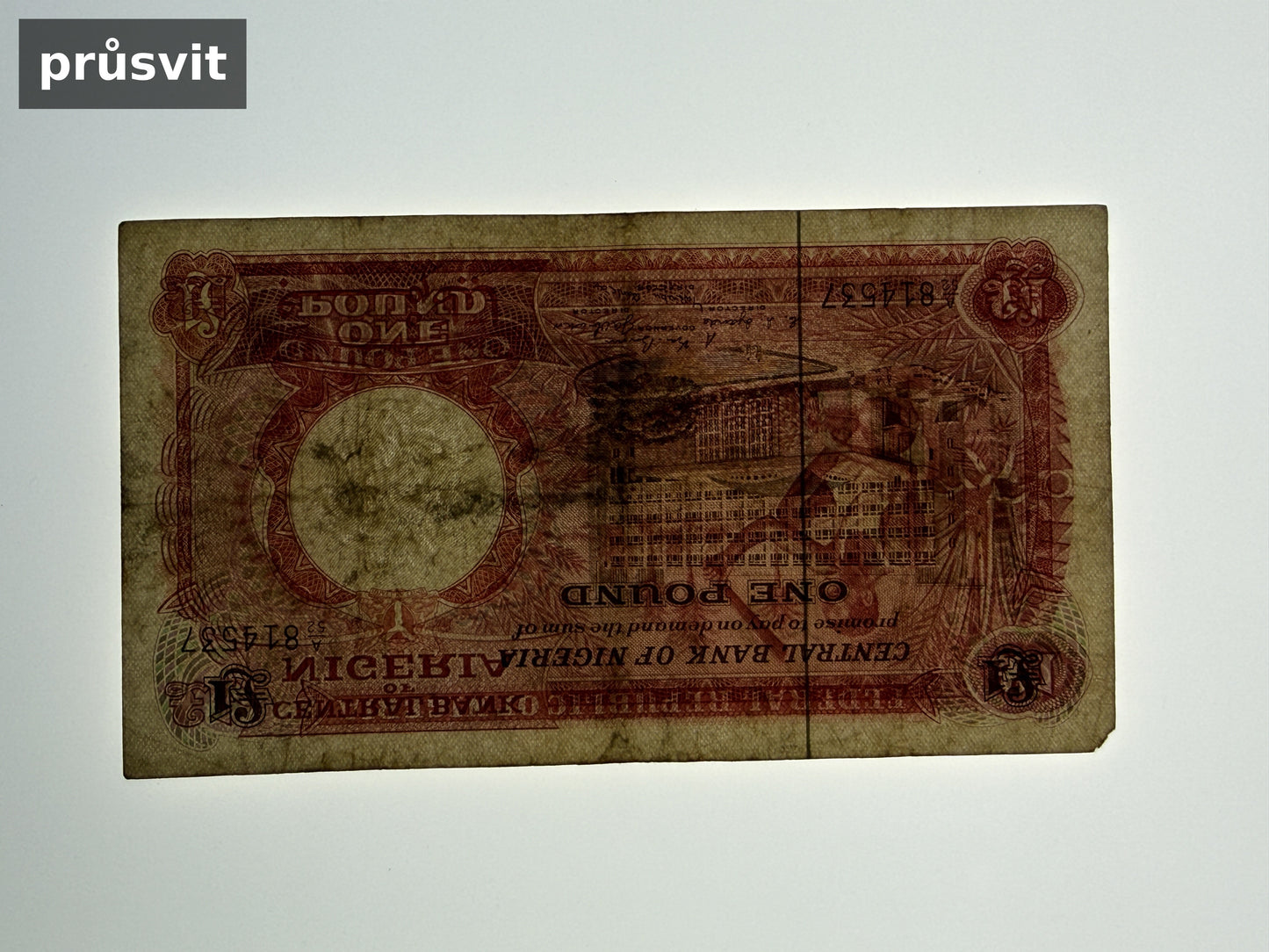 Bankovka Nigérie 1 Pound 1968 1972 A A814537 (B0140)