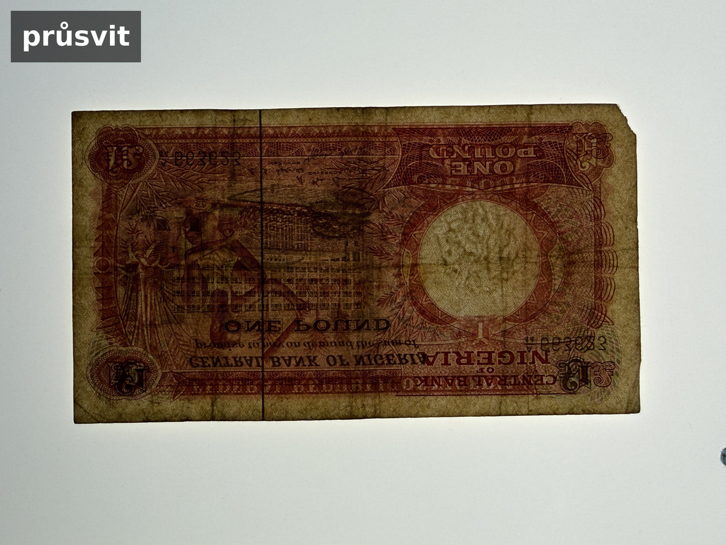 Bankovka Nigérie 1 Pound 1965 A 663623 (B0157)
