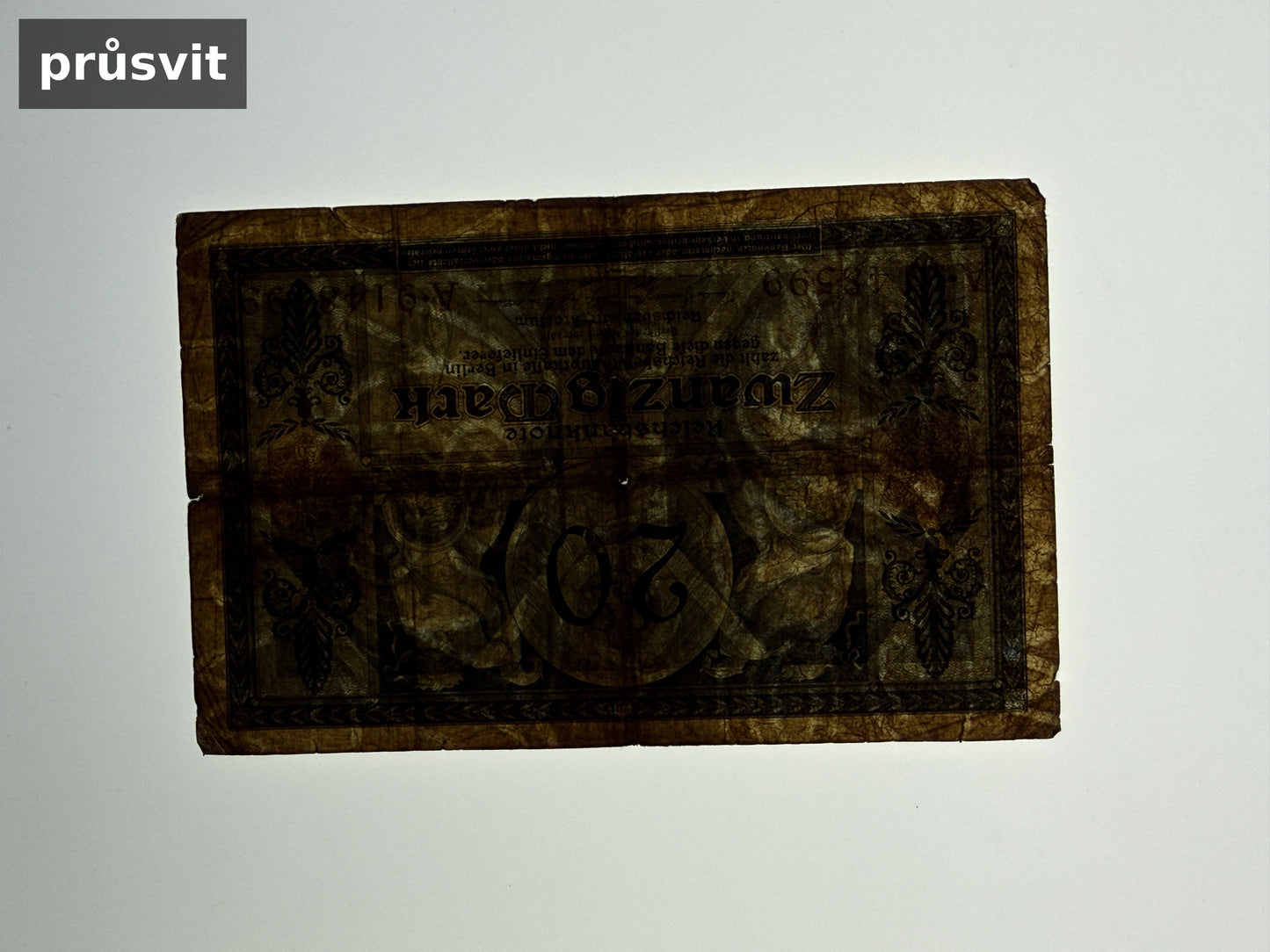 Bankovka Nemecko 20 Mark 1915 A A.9148599 (B0173)