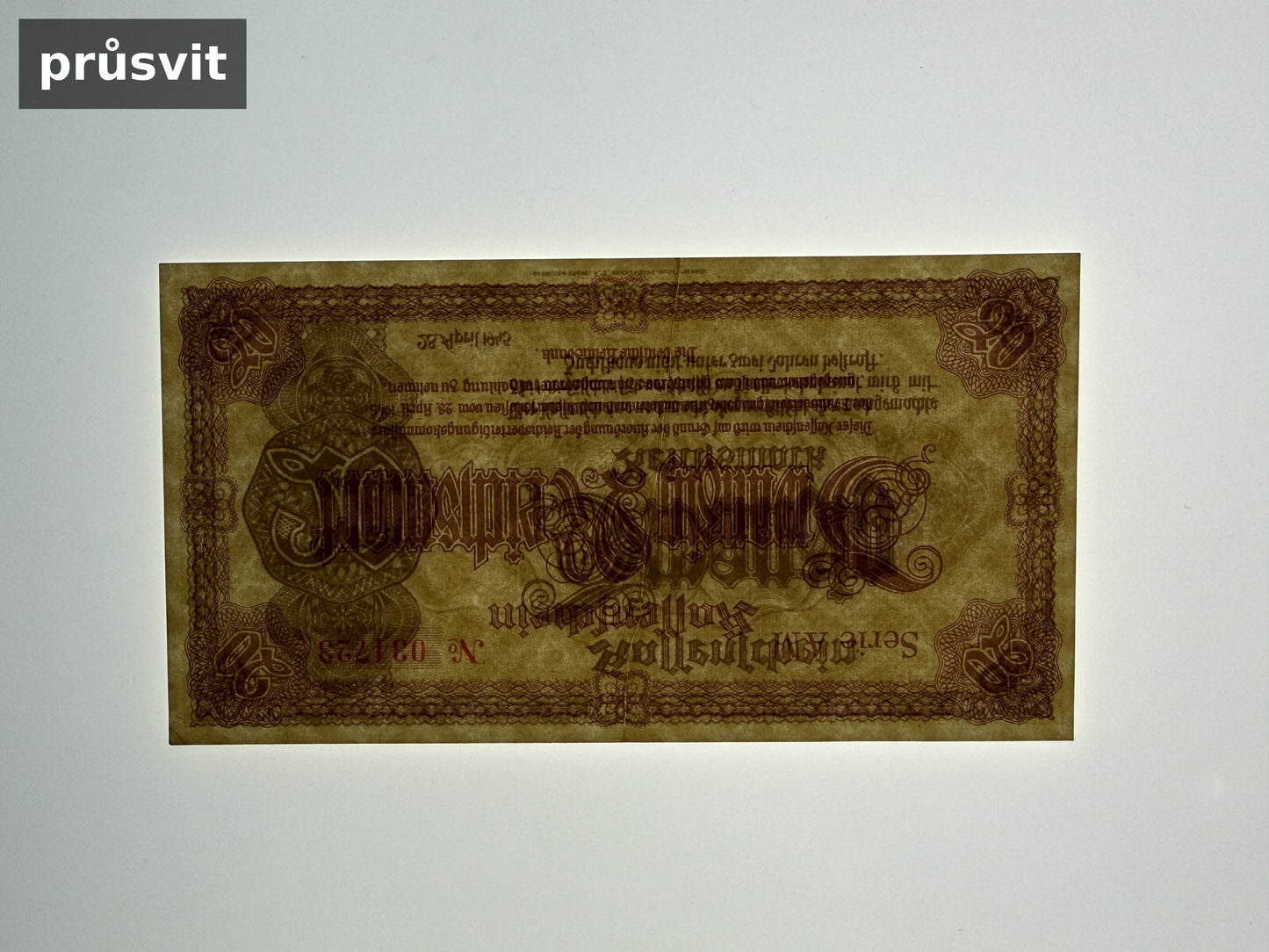 Bankovka Nemecko 20 Reichsmark 1945 AM 034723 (B0194)