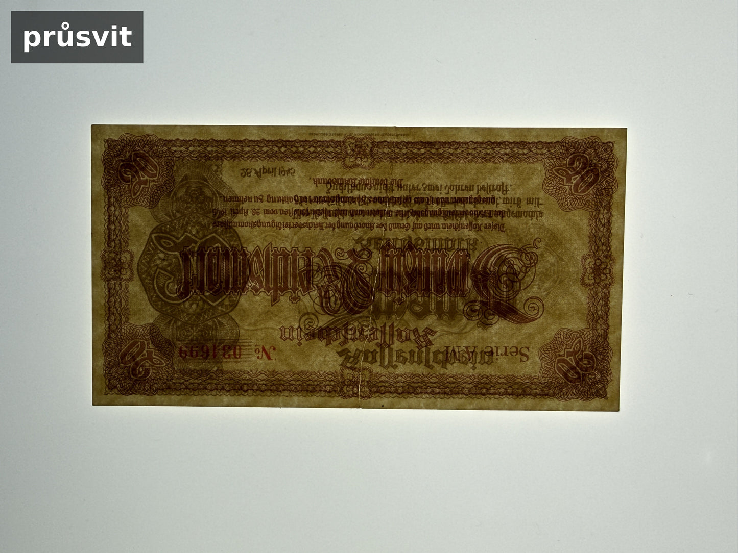 Bankovka Nemecko 20 Reichsmark 1945 AM 034699 (B0196)