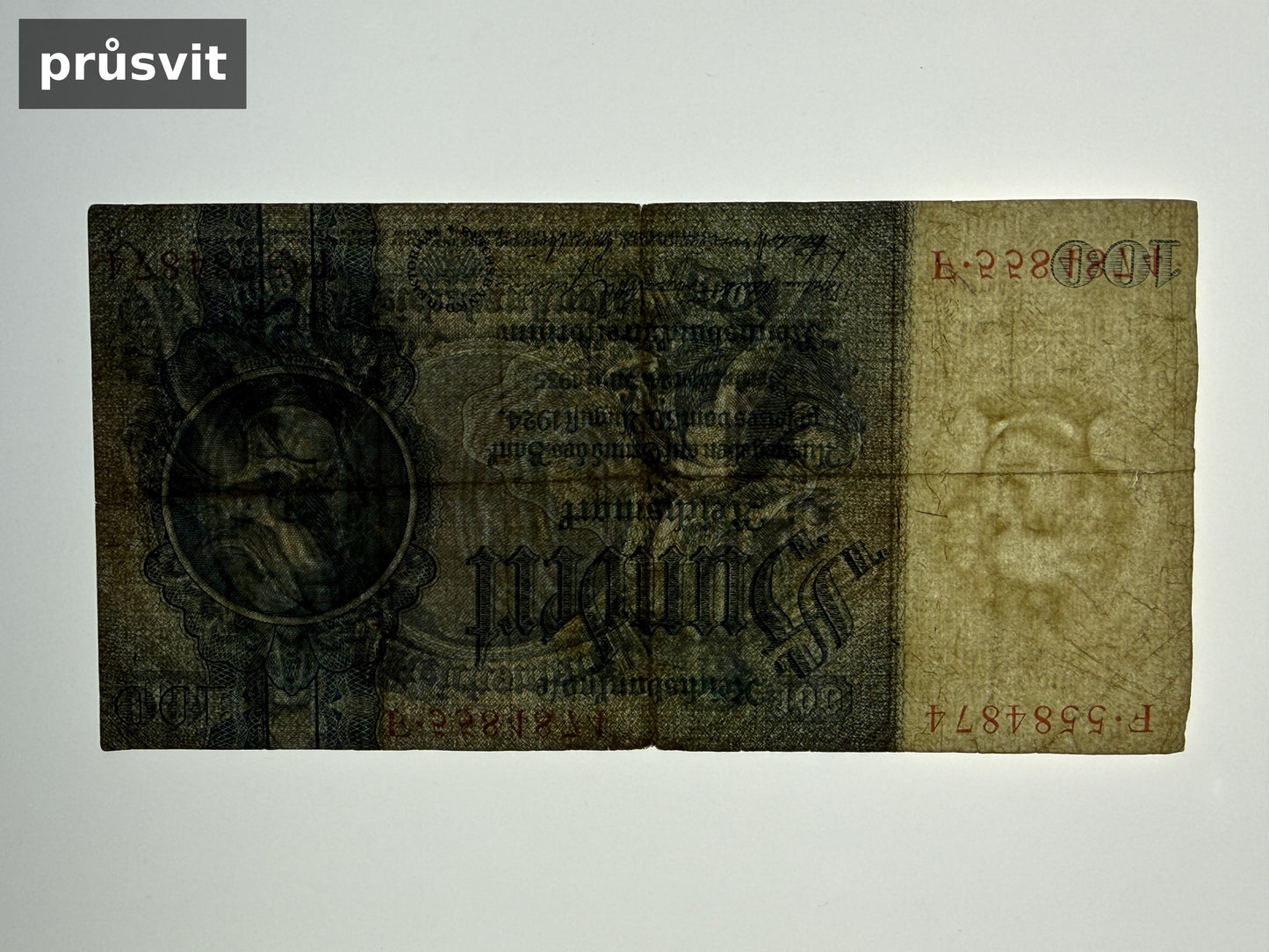 Bankovka Nemecko 100 Reichsmark 1935 F 5584874 (B0197)