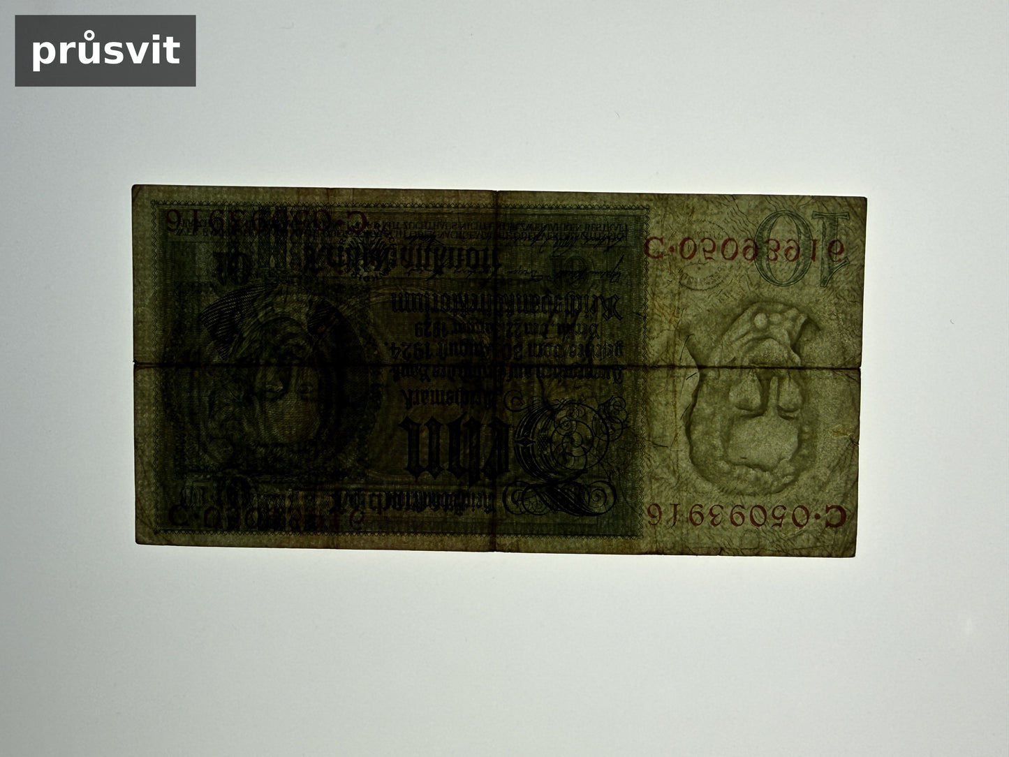 Bankovka Nemecko 10 Reichsmark 1929 C C05093916 (B0204)
