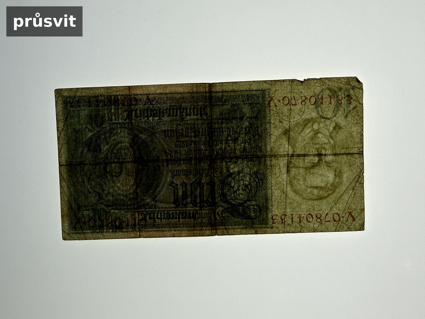 Bankovka Nemecko 10 Reichsmark 1929 V V.07804133 (B0207)