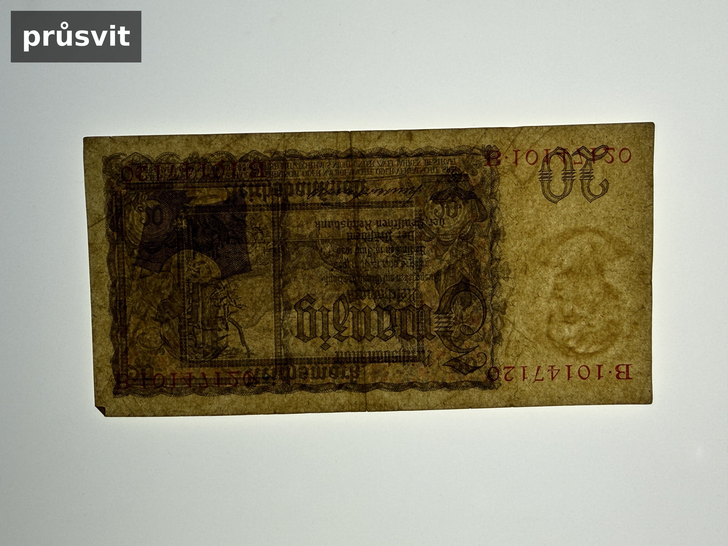 Bankovka Nemecko 20 Reichsmark 1939 B B10147120 (B0213)