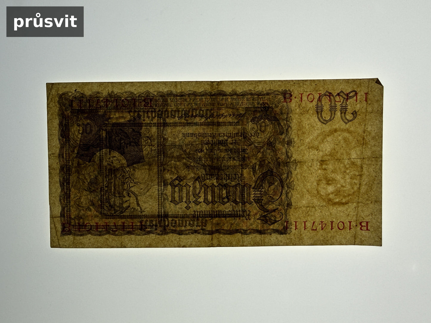 Bankovka Nemecko 20 Reichsmark 1939 B 1014711 (B0215)