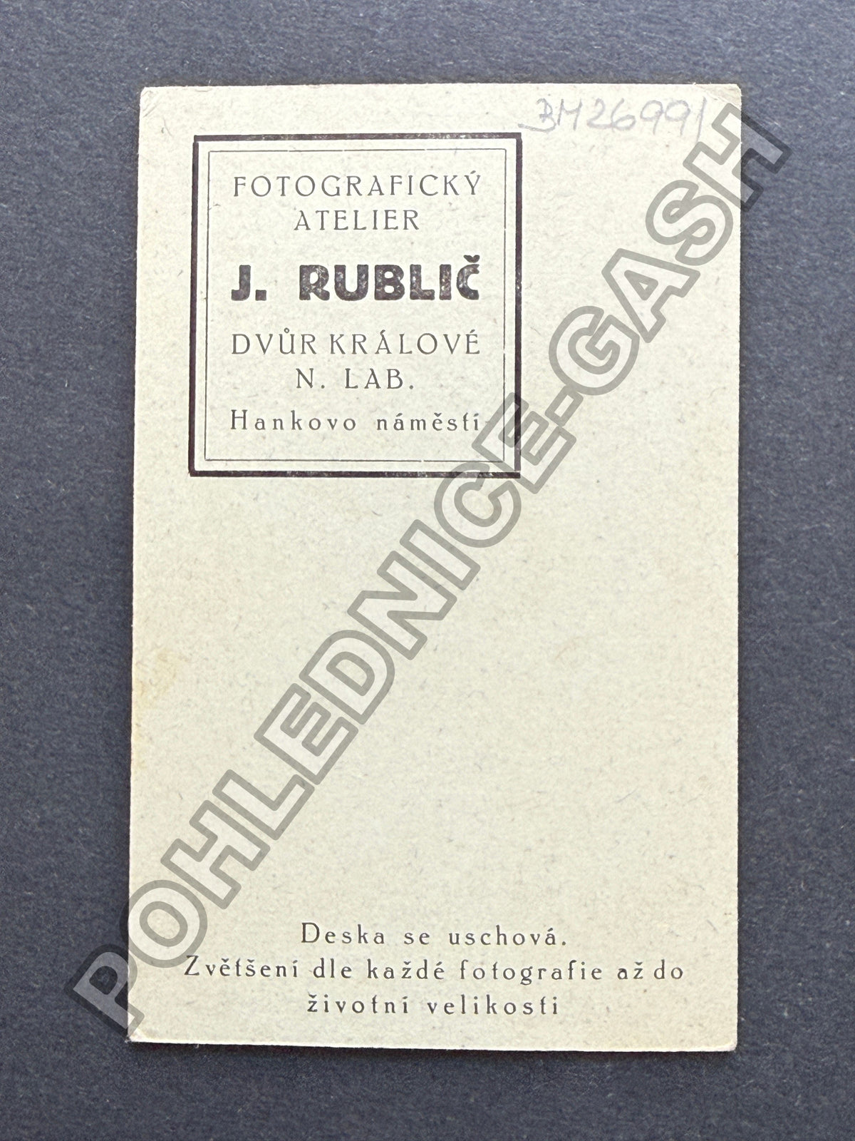 Stará fotografie Dvůr Králové n L portrét muže (BM26991)