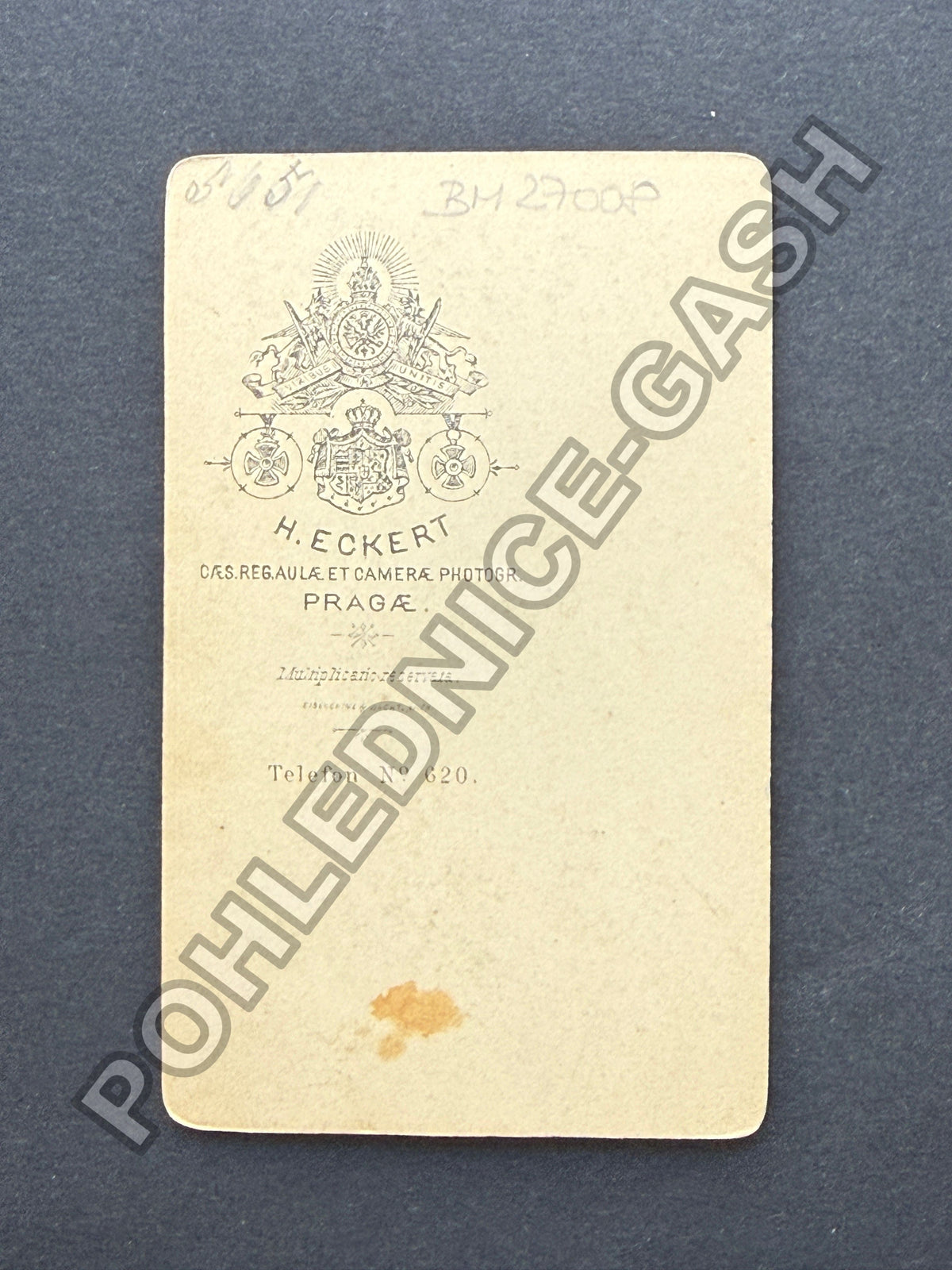 Stará fotografie Praha portrét muže s knírkem (BM27008)